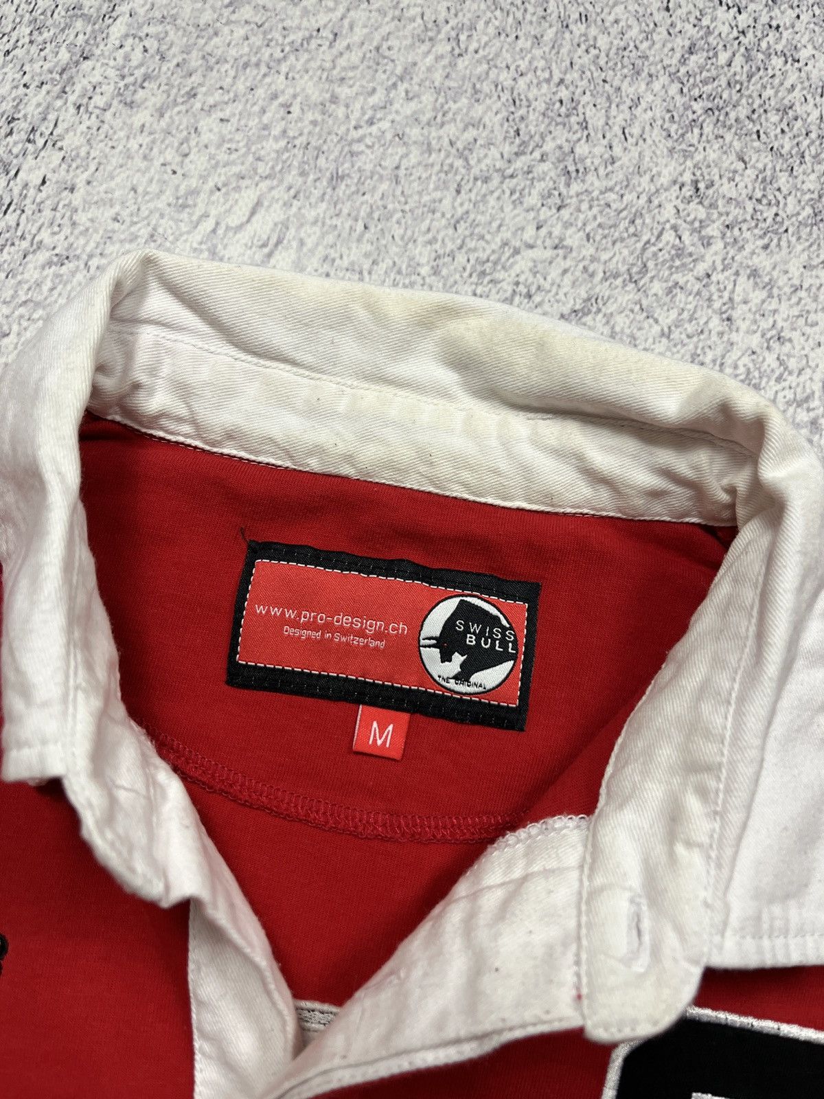 Vintage Vintage Swiss Bull Switzerland Team Rugby Longsleeve #9 Rare Size US M / EU 48-50 / 2 - 9 Thumbnail