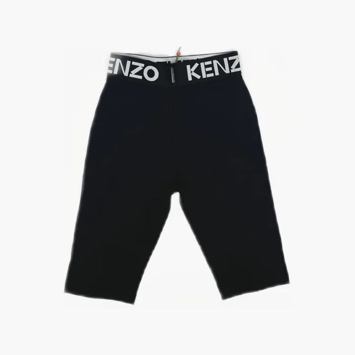 Kenzo KENZO Black High-Waisted Graphic Shorts -2507 Size 23" - 3 Thumbnail