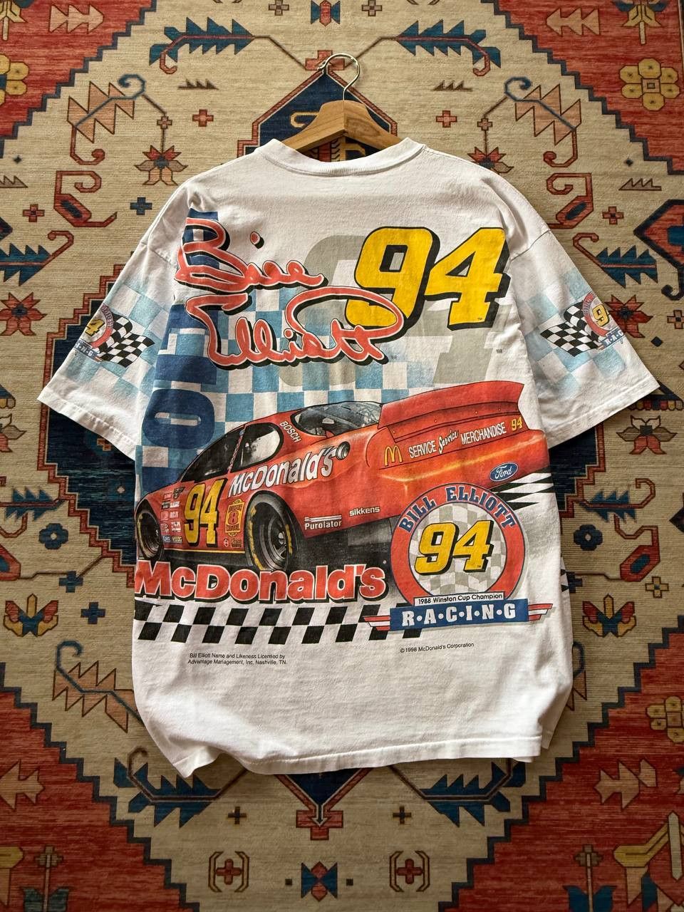NASCAR VERY RARE 1998 Nascar Bill Elliott X McDonald's Shirt Size US L / EU 52-54 / 3 - 3 Thumbnail