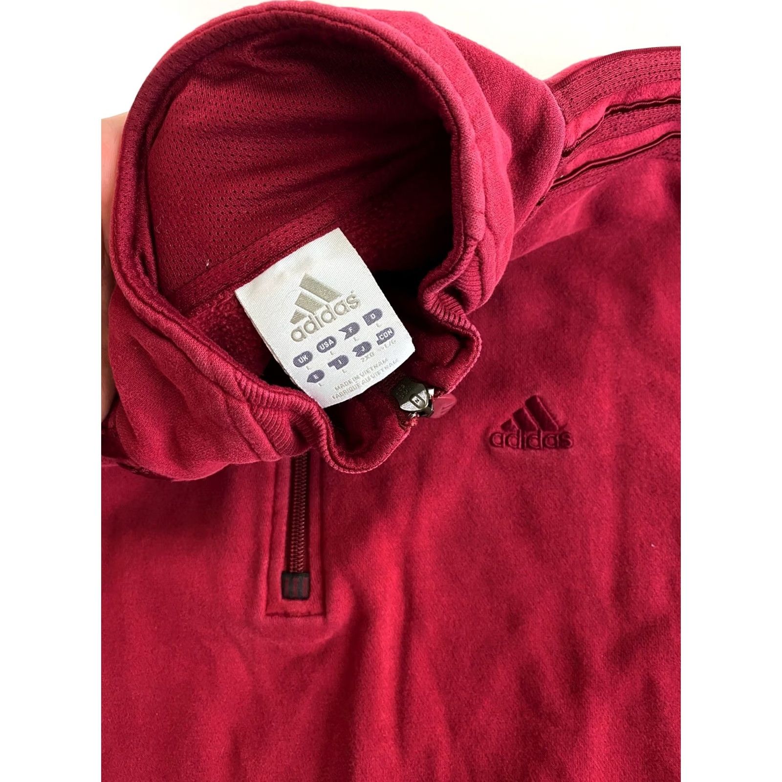 Adidas adidas Sweater Mens L Reddish Zippered Kangaroo Pocket Size US L / EU 52-54 / 3 - 5 Thumbnail