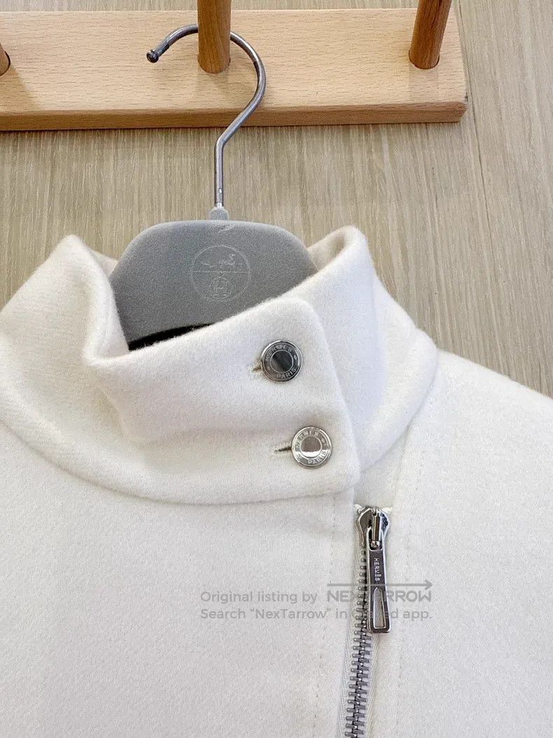 Hermes Hermes Beige 100% Cashmere Coat Jacket Size XXS / US 00 / IT 34 - 3 Thumbnail