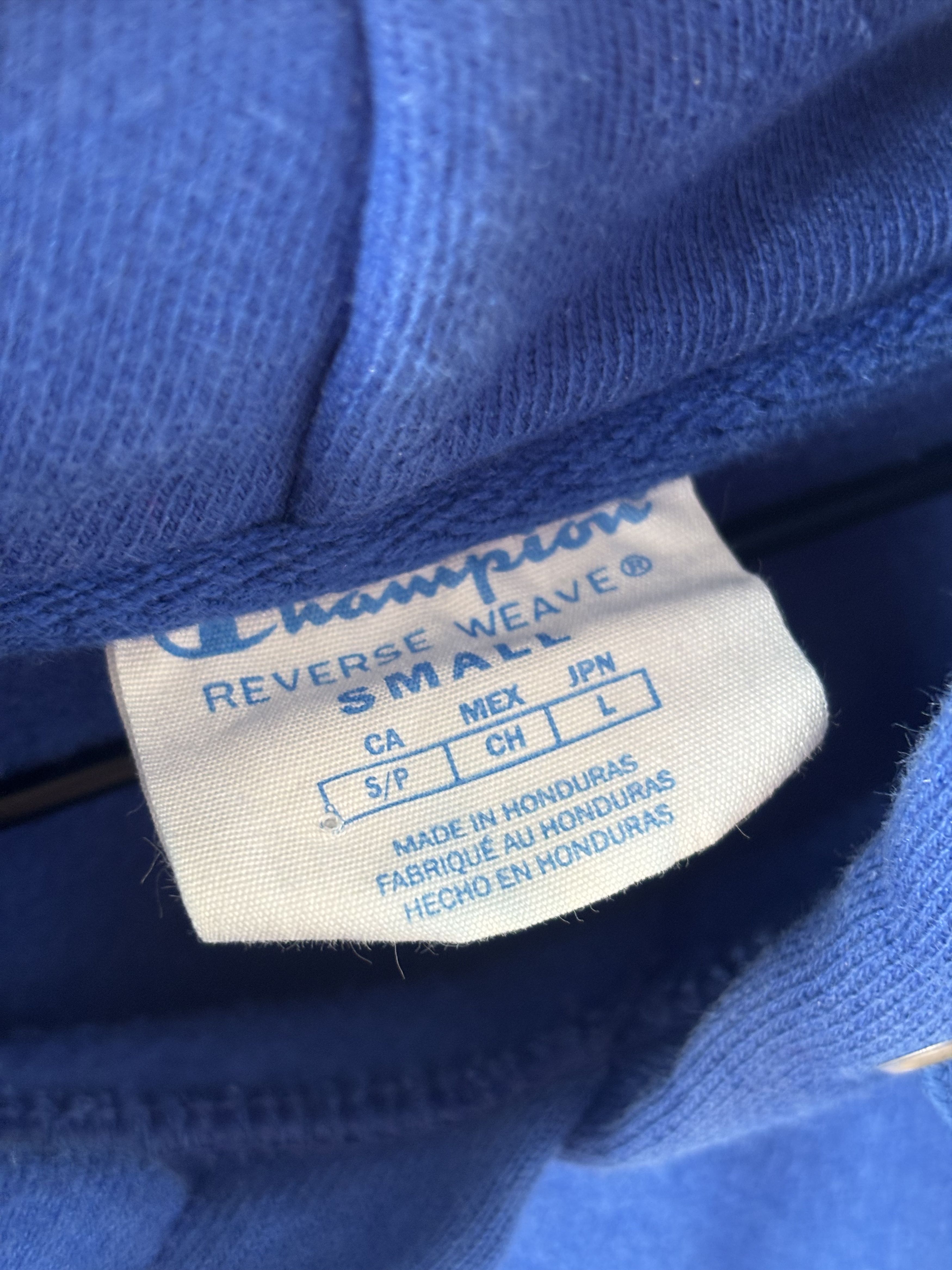 Champion Champion Reverse Weave Spellout Logo Hoodie Blue S Size US S / EU 44-46 / 1 - 3 Thumbnail