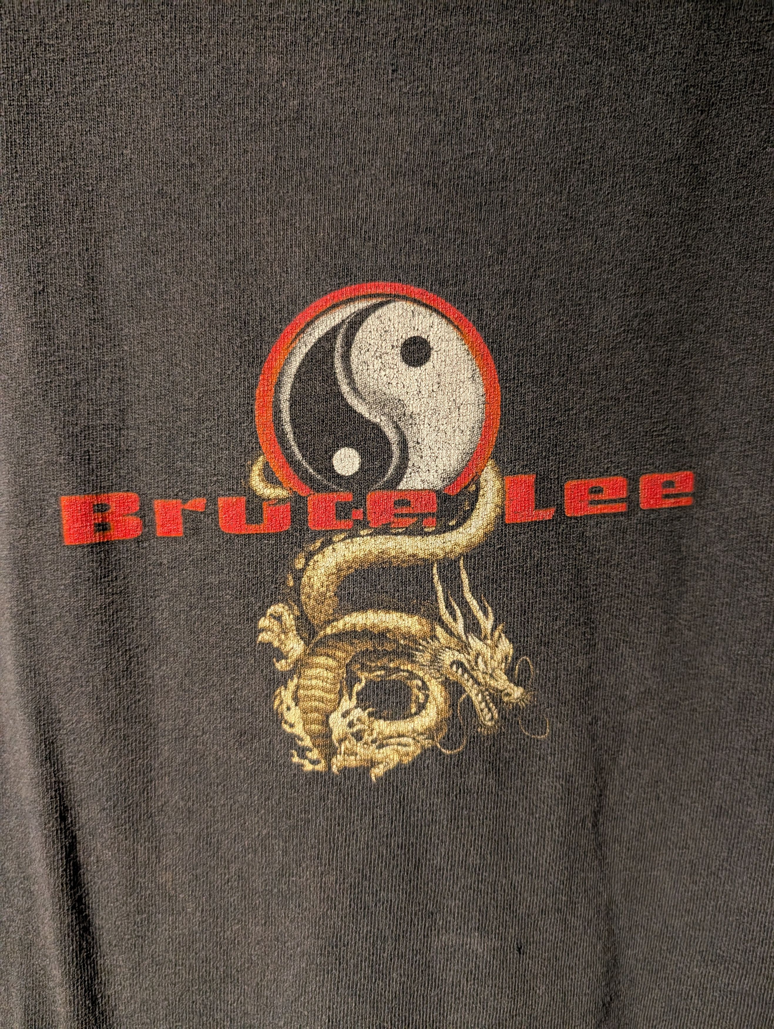 Vintage Vintage 90s Bruce Lee The Dragon Movie Promo T-Shirt Size US XXL / EU 58 / 5 - 11 Thumbnail