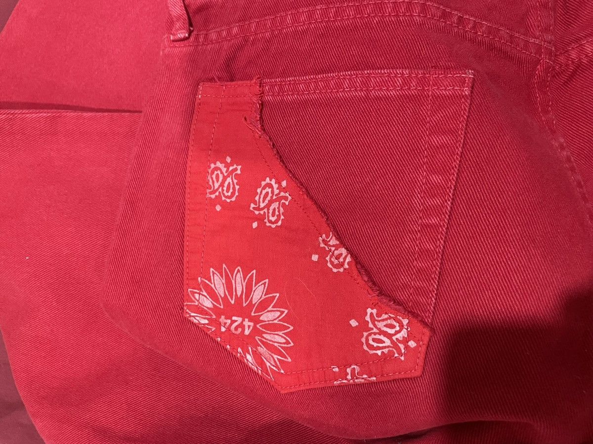 424 Red denim pair of 424 jeans Size US 33 - 4 Thumbnail