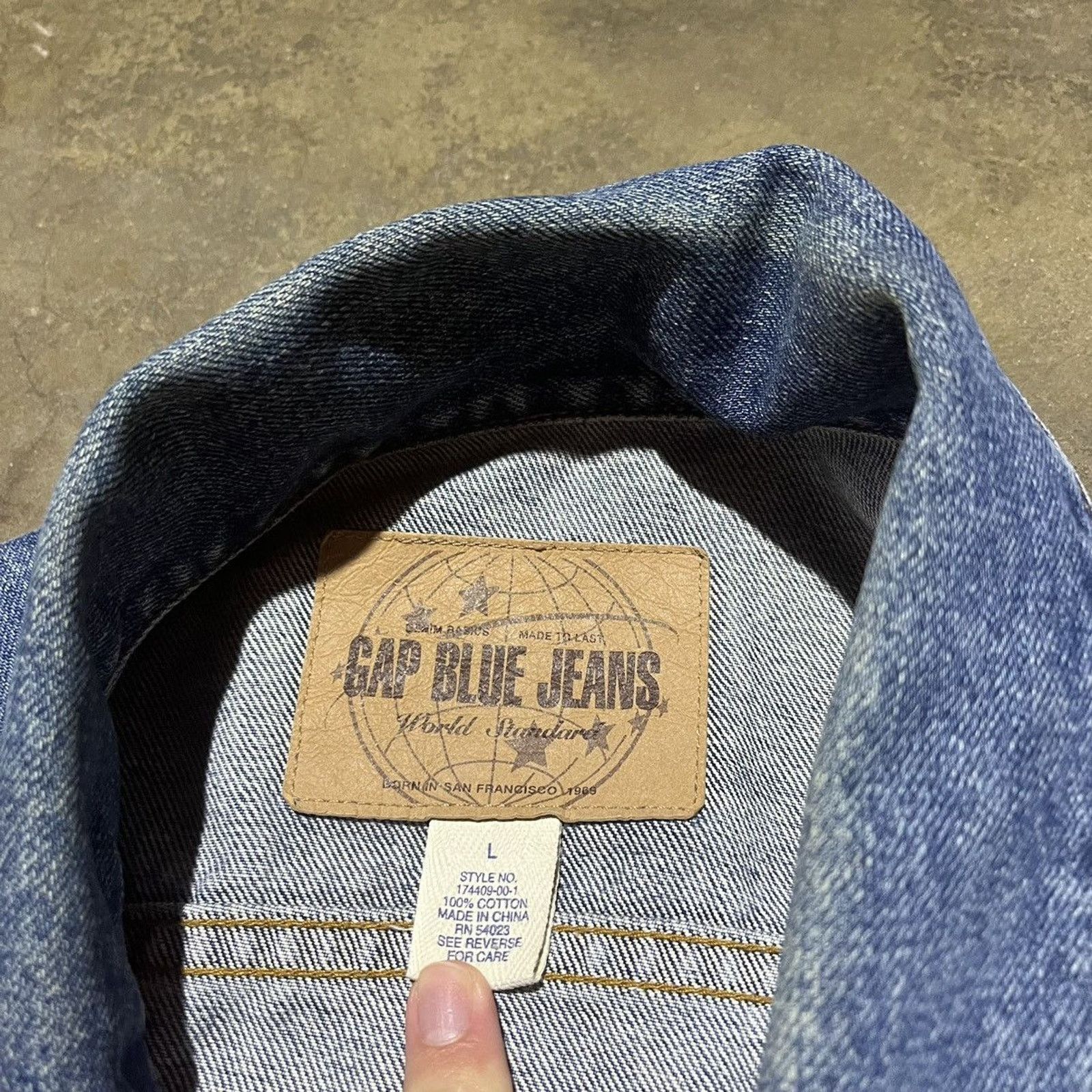Vintage Y2k Gap Jeans Blue Denim Western Jacket