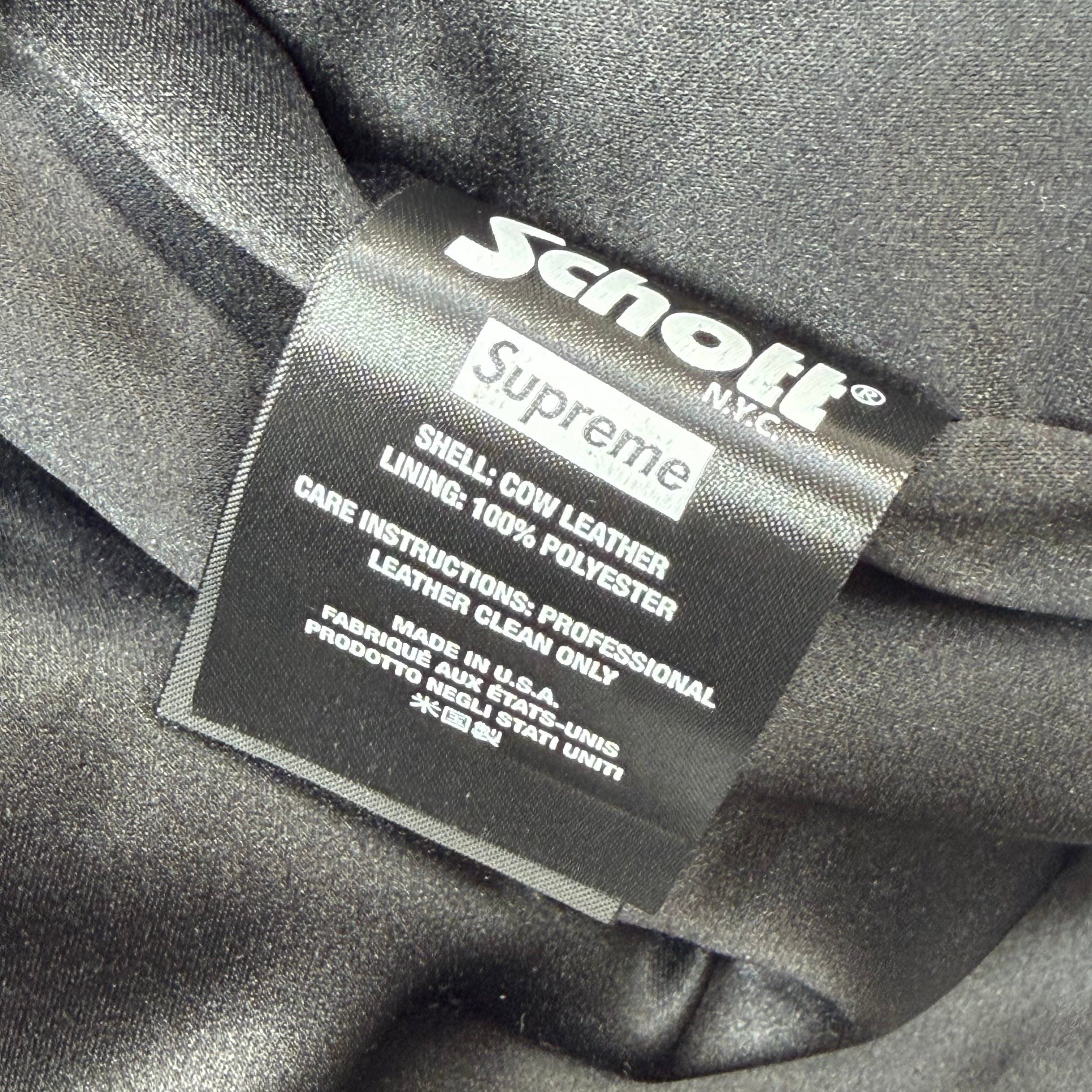 Supreme Supreme x Schott Leather Racer Silver XL Size US XL / EU 56 / 4 - 4 Thumbnail