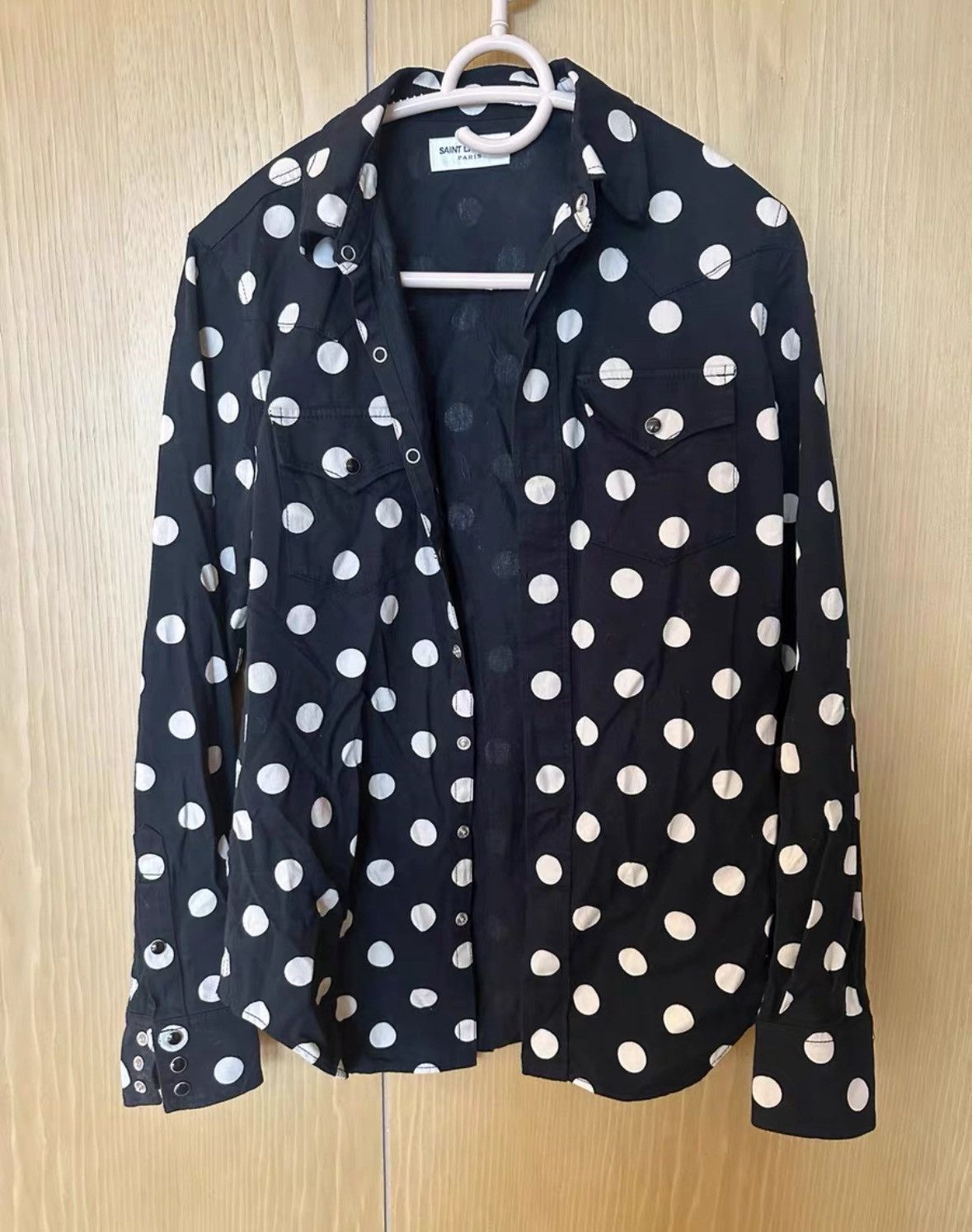 Saint Laurent Paris × Yves Saint Laurent Saint Laurent size M Slp Polka Dot Shirt Size 38R - 1 Thumbnail