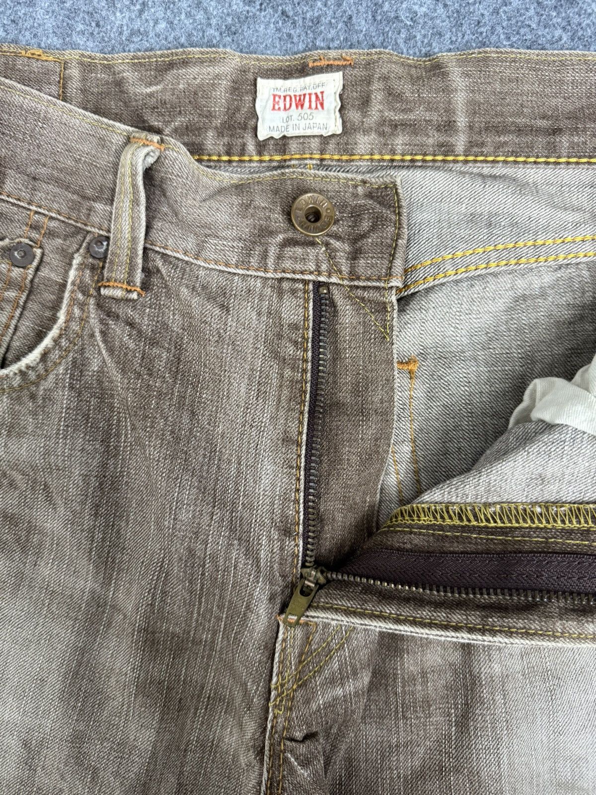 Kapital A15 VINTAGE EDWIN BROWN 505ZX SELVEDGE Size US 32 / EU 48 - 15 Thumbnail