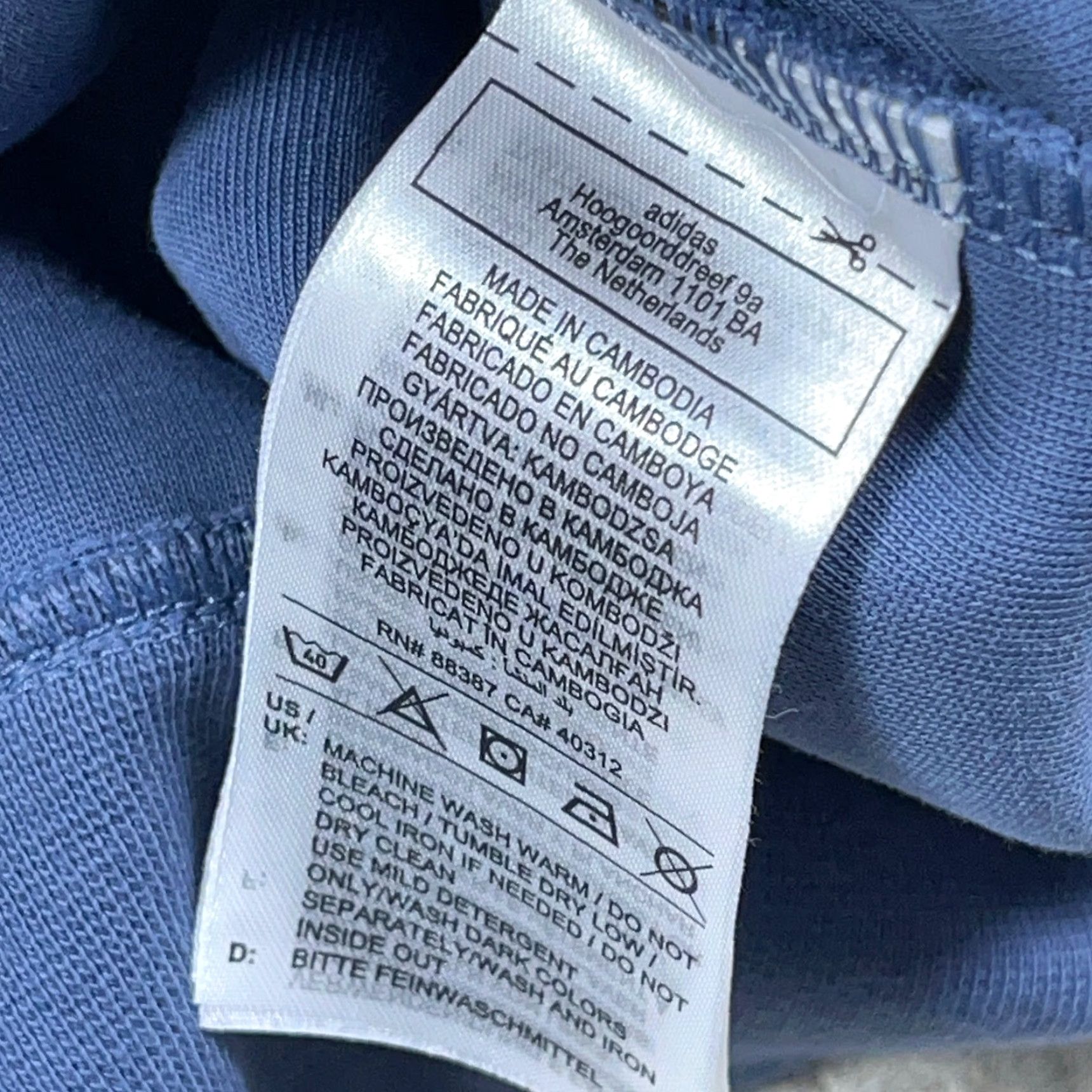 Adidas Adidas Sweatshirt Women XL Blue White Pullover Mock Neck Logo Size XL / US 12-14 / IT 48-50 - 6 Thumbnail