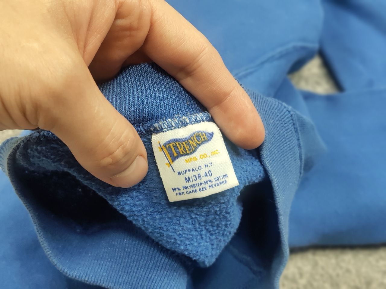Vintage Vintage 80's Seattle Seahawks Logo Blue Crew neck Sweatshirt Size US M / EU 48-50 / 2 - 13 Thumbnail