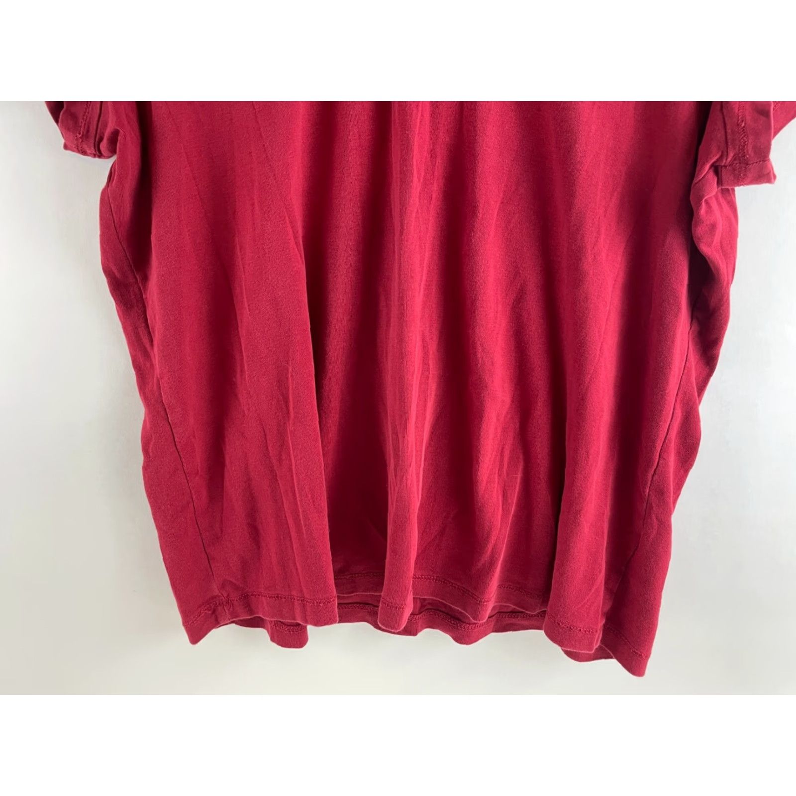 Faded Glory Faded Glory Blouse Women's Plus Size 2X Red V-neck Ruffled Tiered Neckline Tee Size XXL / US 16-18 / IT 52-54 - 4 Thumbnail