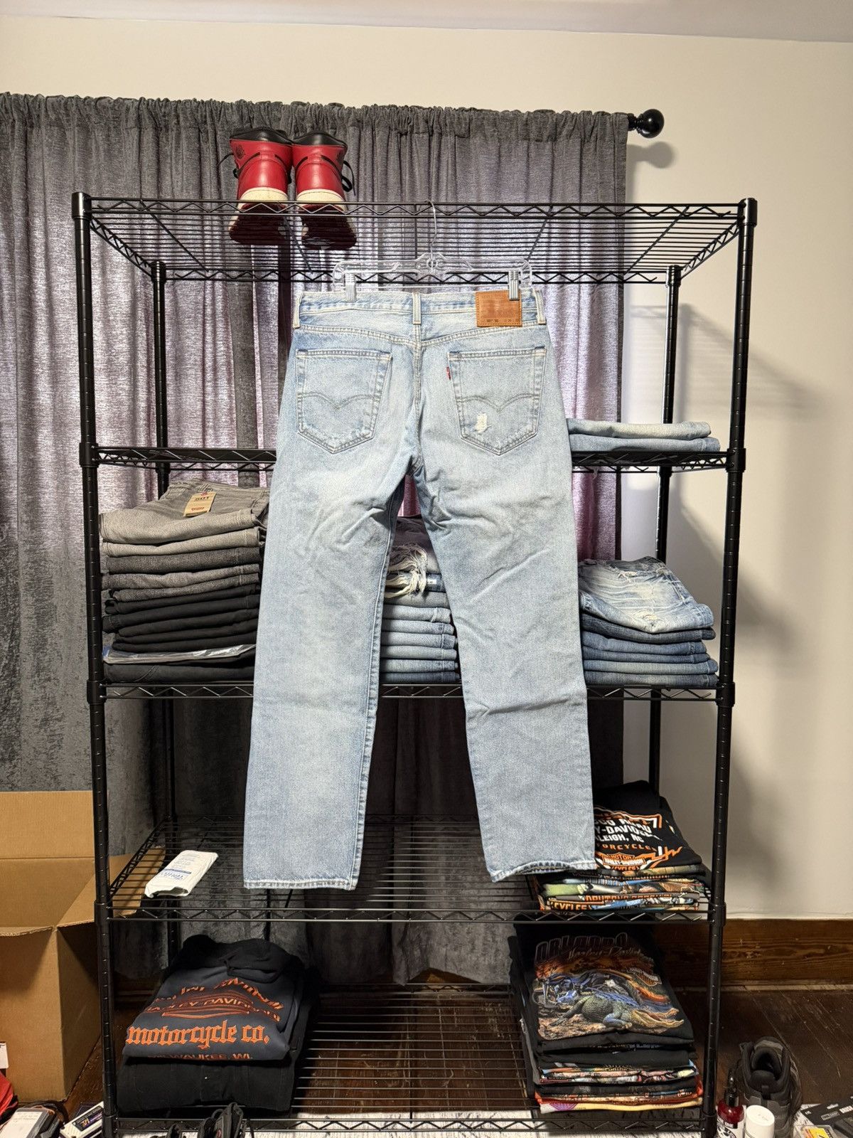 Levi's Premium Levi 501 93’ Destroyed Distressed Jeans Size 36x32 Size US 36 / EU 52 - 3 Thumbnail