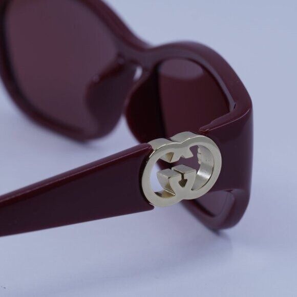 Gucci Gucci GG1826SK 003 Sunglasses Burgundy Geometric Frame Size ONE SIZE - 9 Thumbnail