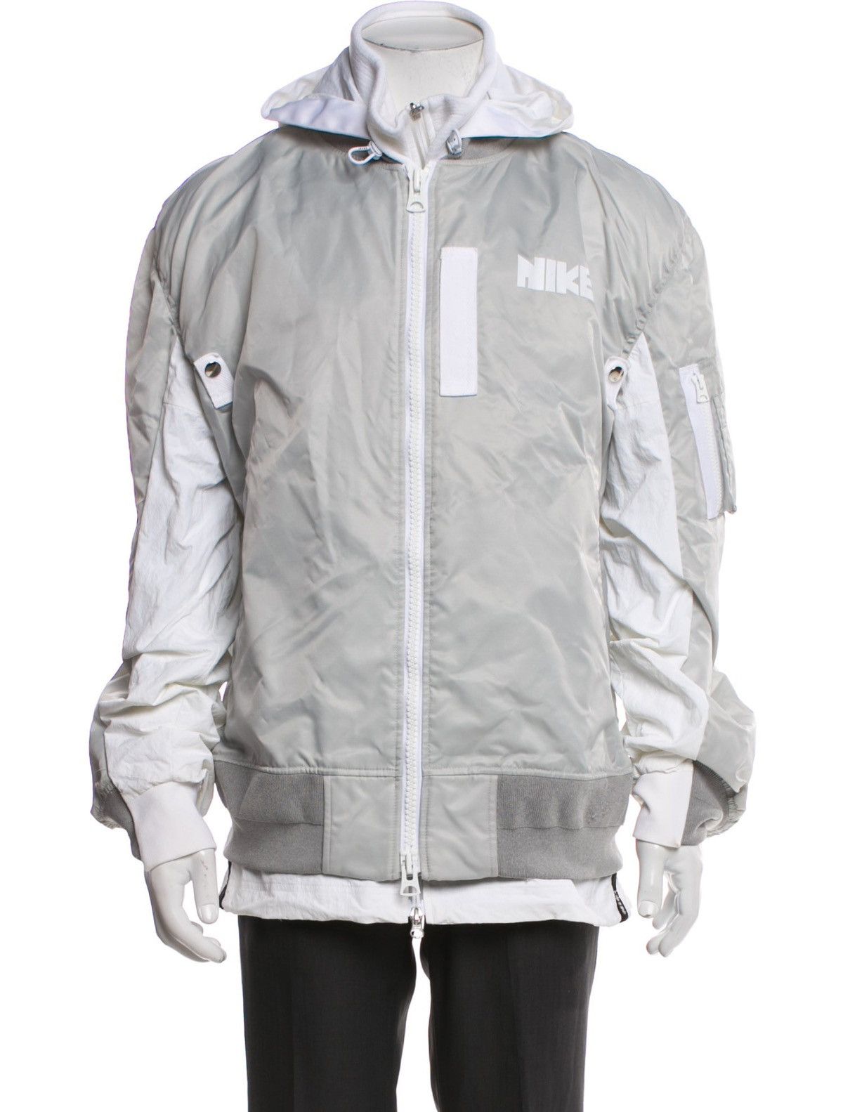 Sacai Nike X Sacai Double Layer Sports Hooded Bomber Jacket Size US XS / EU 42 / 0 - 2 Thumbnail