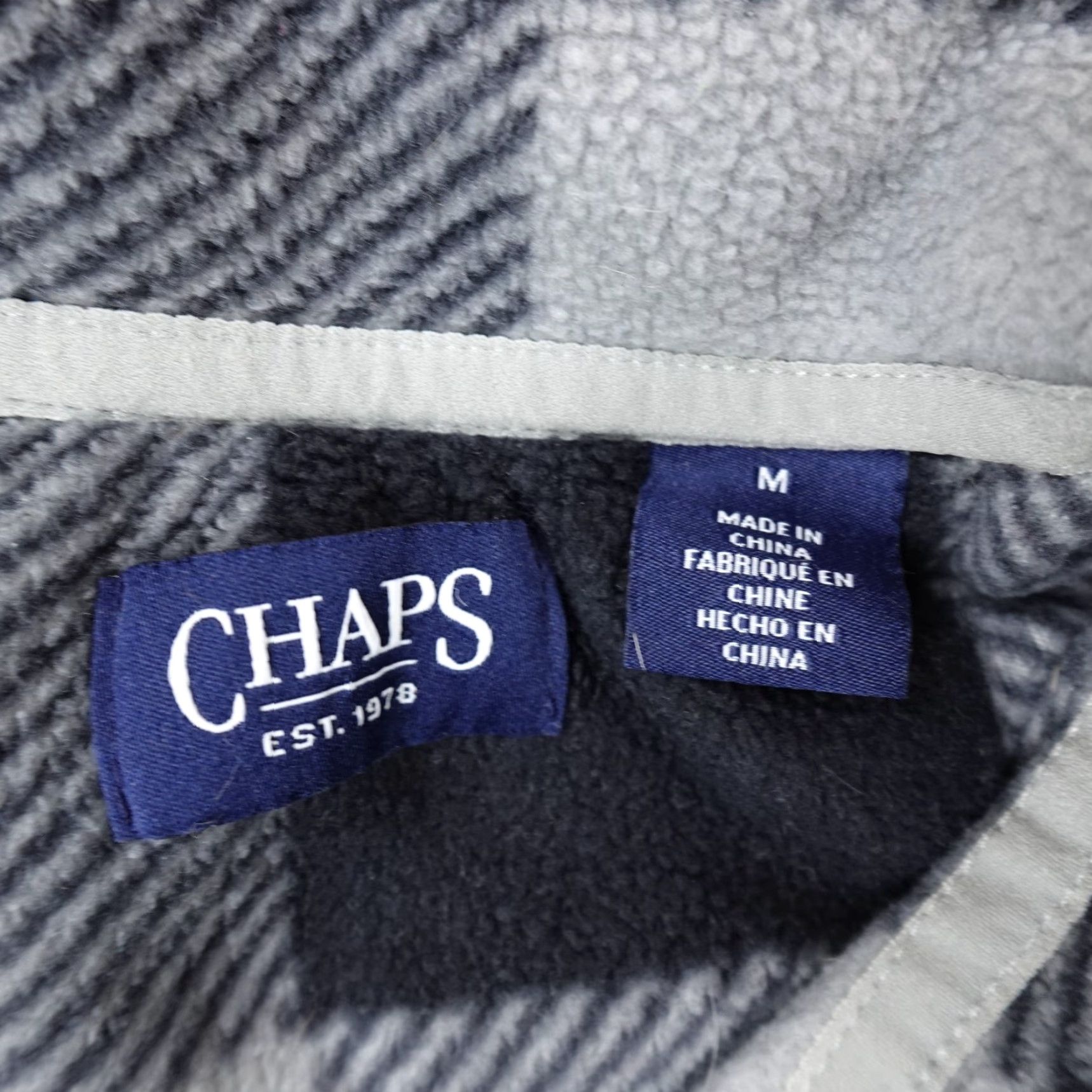 Polo Ralph Lauren Ralph Lauren Chaps Sweater Mens M Gray Black Fleece Pullover Zip Sweatshirt Size US M / EU 48-50 / 2 - 5 Thumbnail