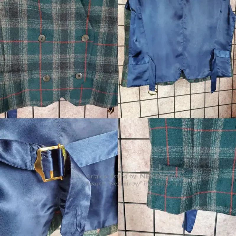 Dior Dior Wool Plaid Sleeveless Cardigan in Green . Size M / US 6-8 / IT 42-44 - 9 Thumbnail