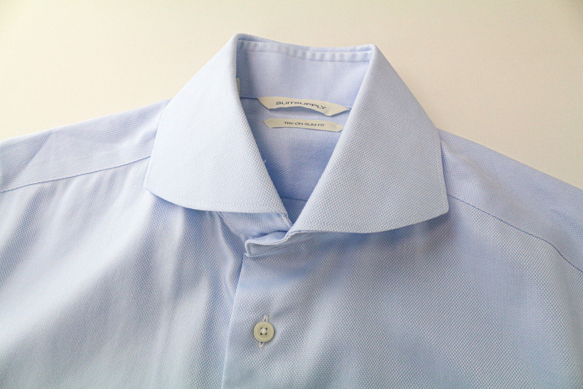 Suitsupply 37/14 1/2 Slim Fit Blue Cotton Button-Up Shirt 79361 Size 38R - 3 Thumbnail