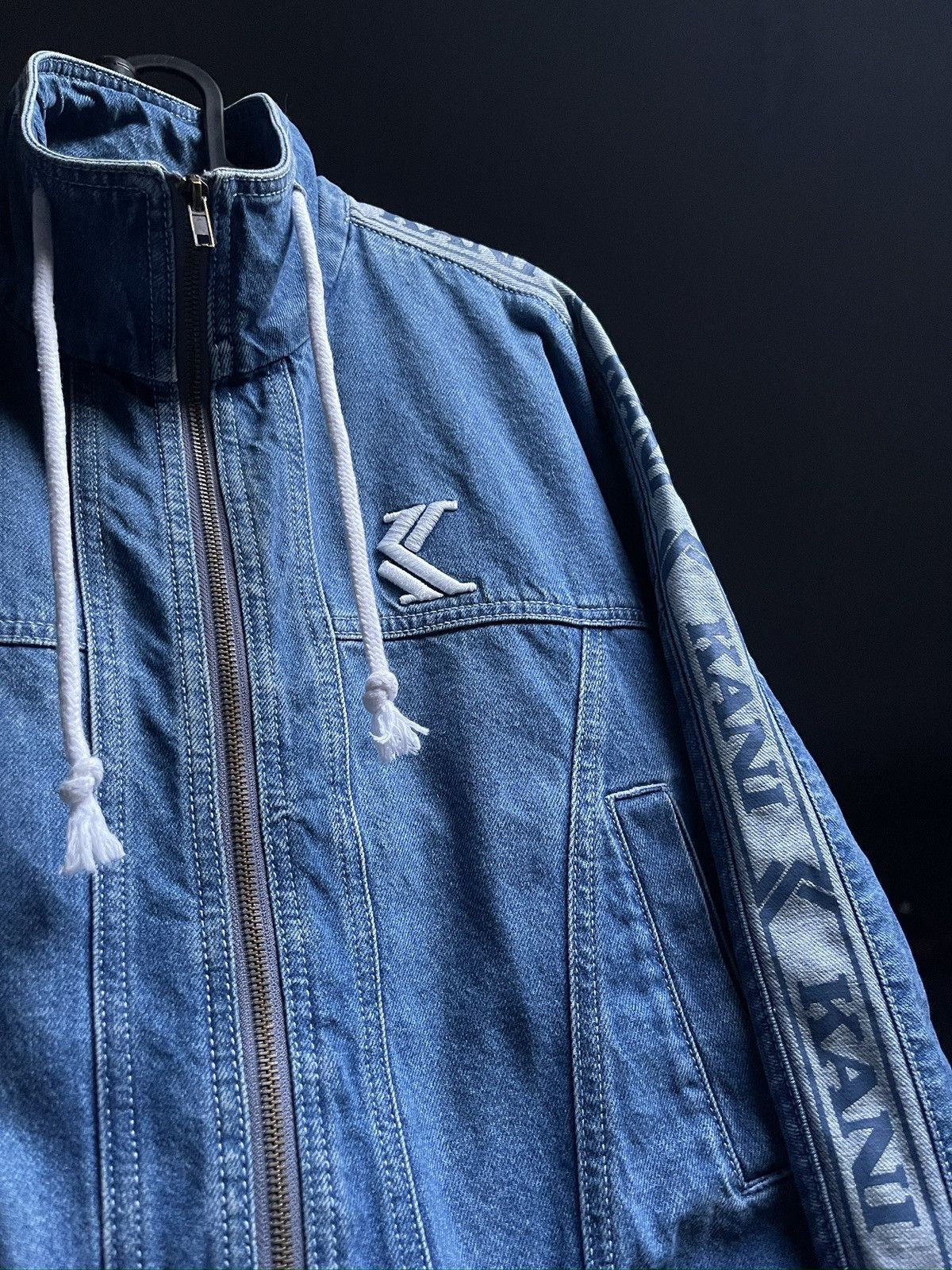 Karl Kani Karl Kani Vintage Cropped Denim Jean Jacket Size L / US 10 / IT 46 - 1 Thumbnail