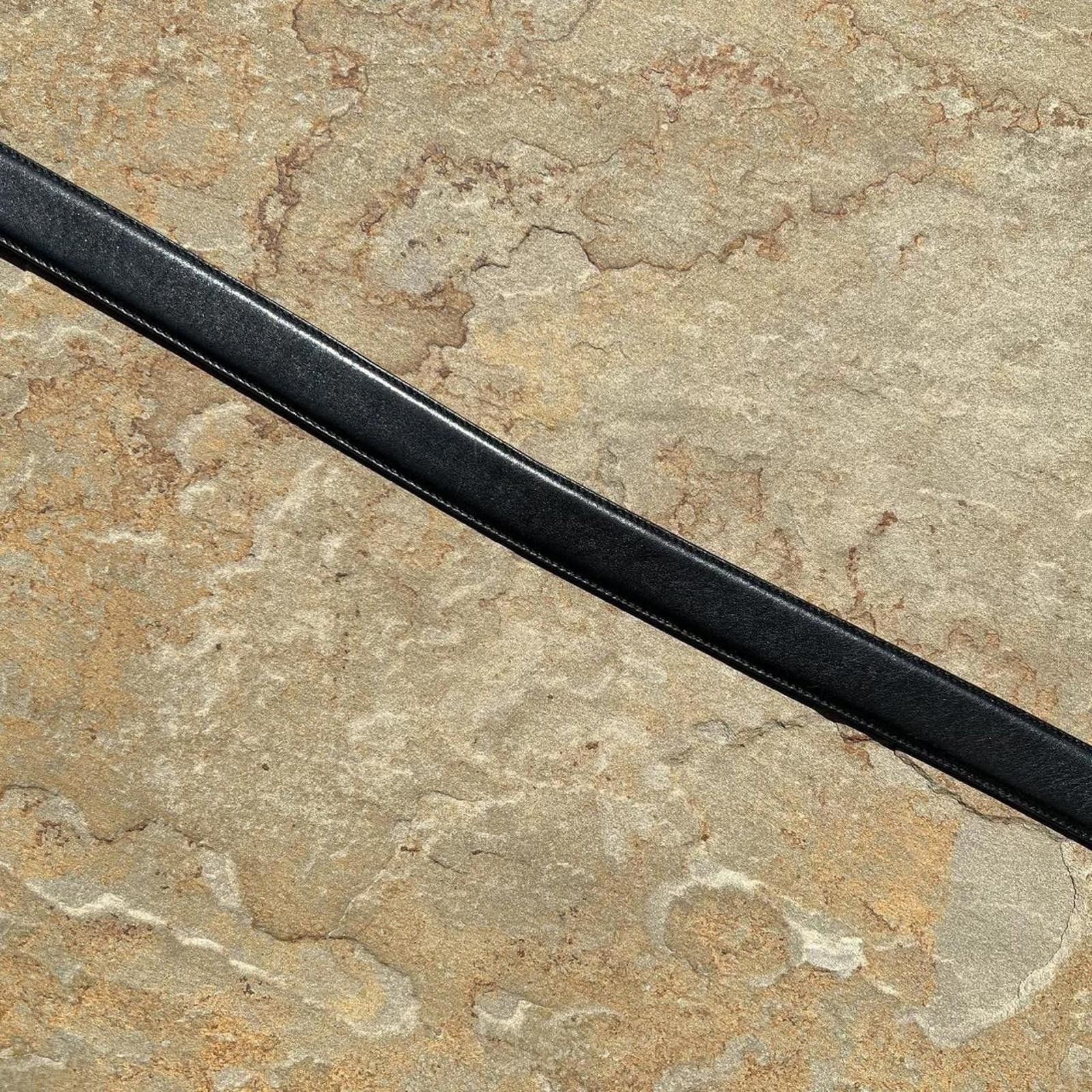 Vintage Vintage 80s Black Leather Belt Size ONE SIZE - 5 Thumbnail