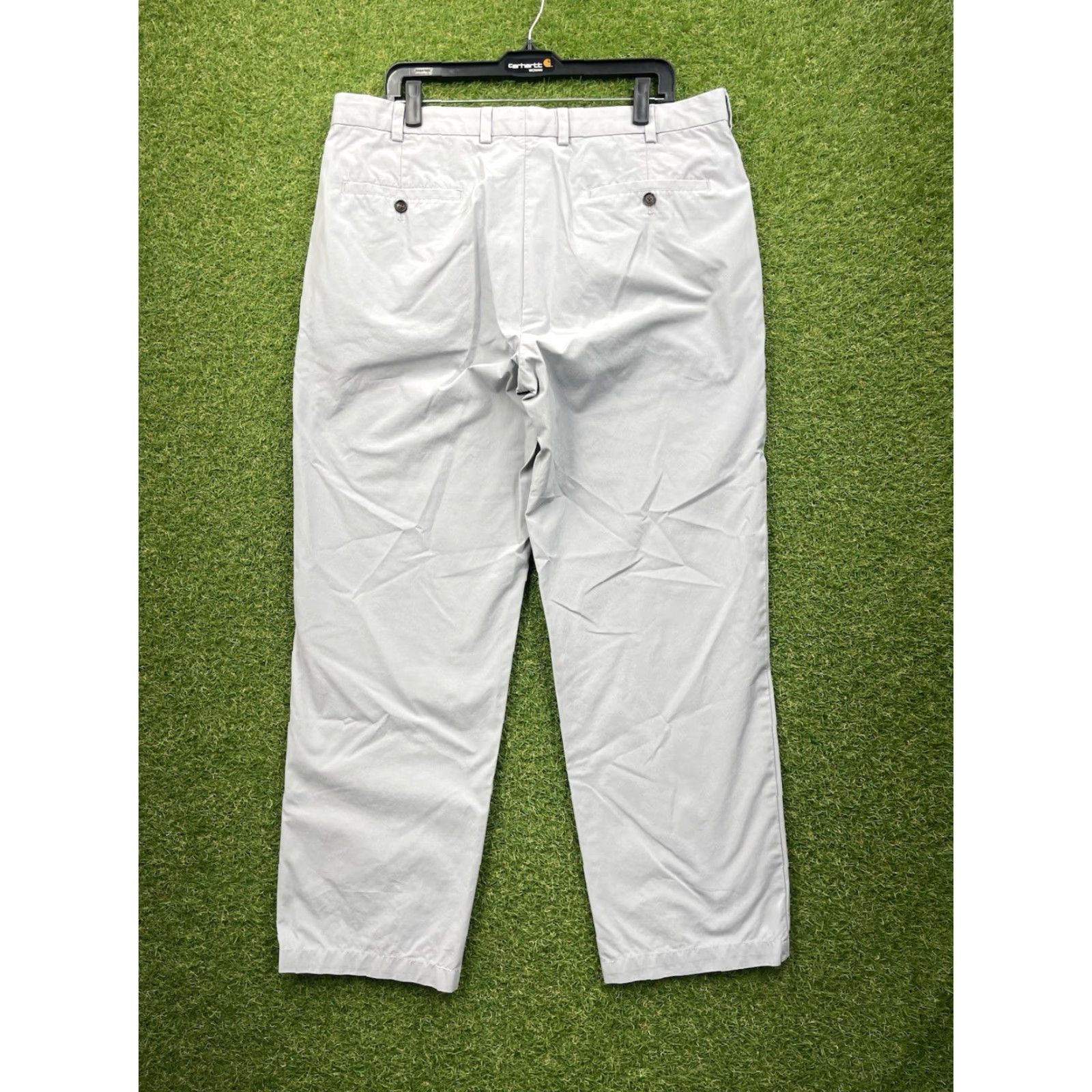 Brooks Brothers Brooks Brothers Clark Pants Mens 38x32 Gray Solid Lightweight Advantage Chino Size US 38 / EU 54 - 2 Thumbnail