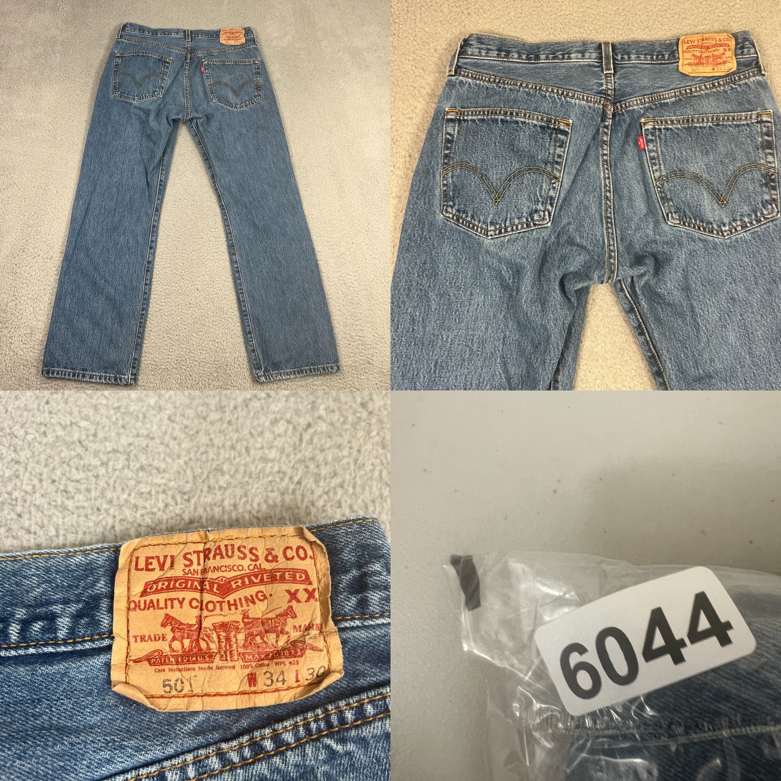 Levi's VINTAGE Levi's 501 Jeans Men 34x30 Medium Blue Denim Retro 80s 90s Classic Size US 34 / EU 50 - 8 Thumbnail