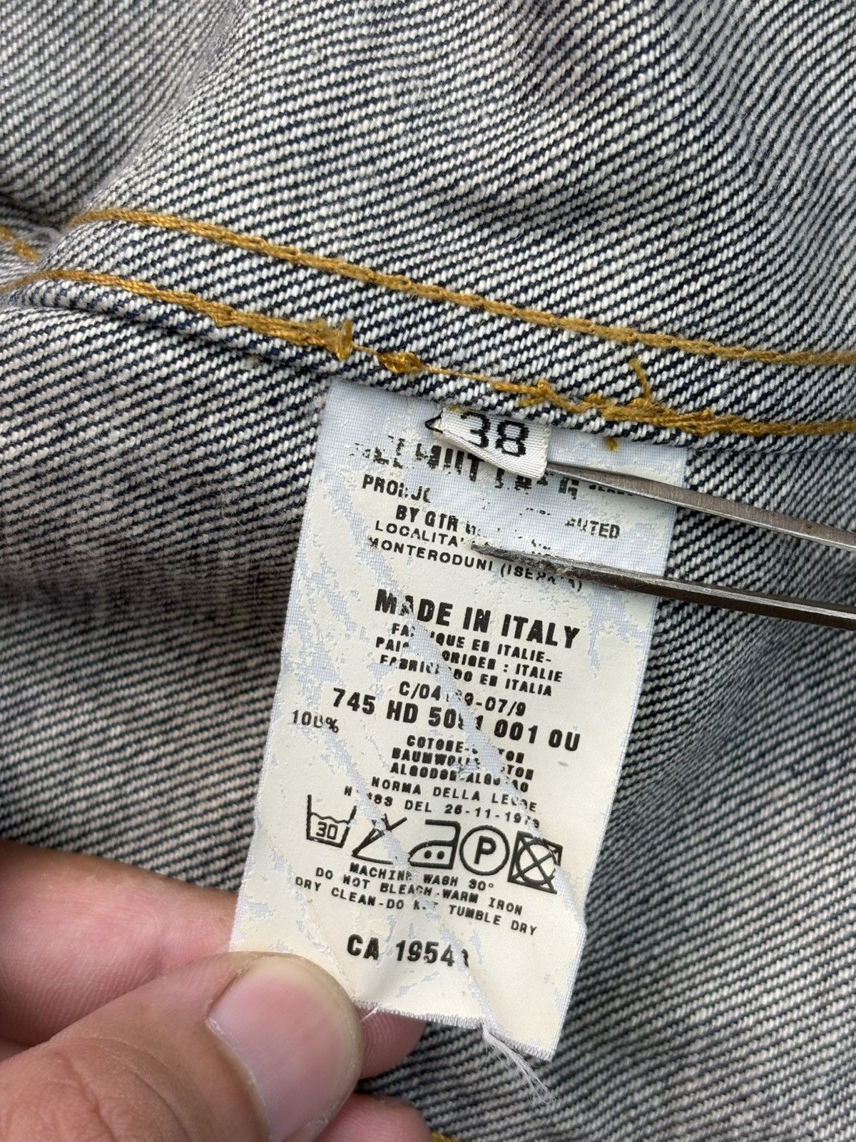 Helmut Lang Vintage 1999 Denim Jacket Size XS / US 0-2 / IT 36-38 - 9 Thumbnail