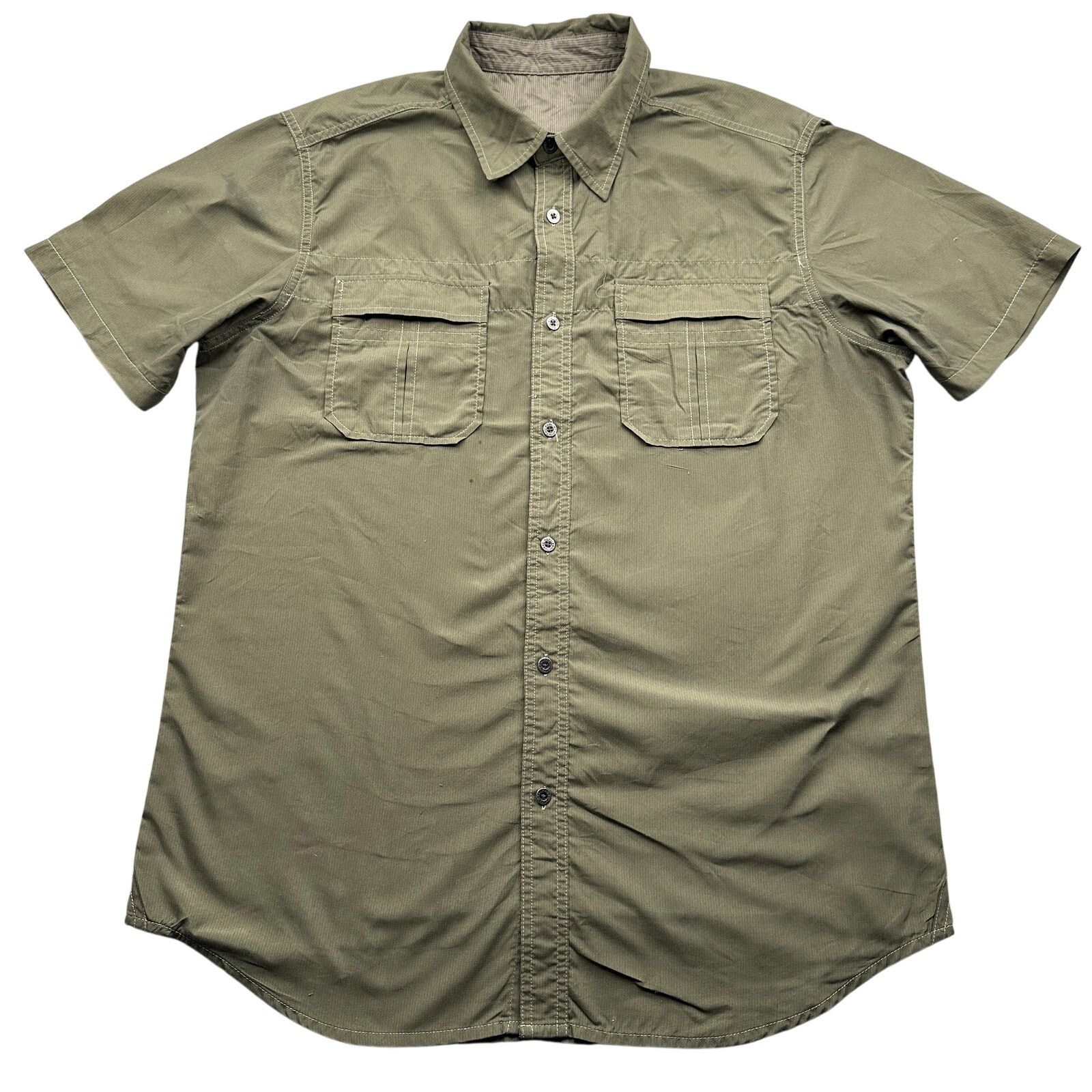 Kuhl Kuhl Short Sleeve Button Up Eluxur Hiking Shirt Green Mens M Size US M / EU 48-50 / 2 - 1 Thumbnail