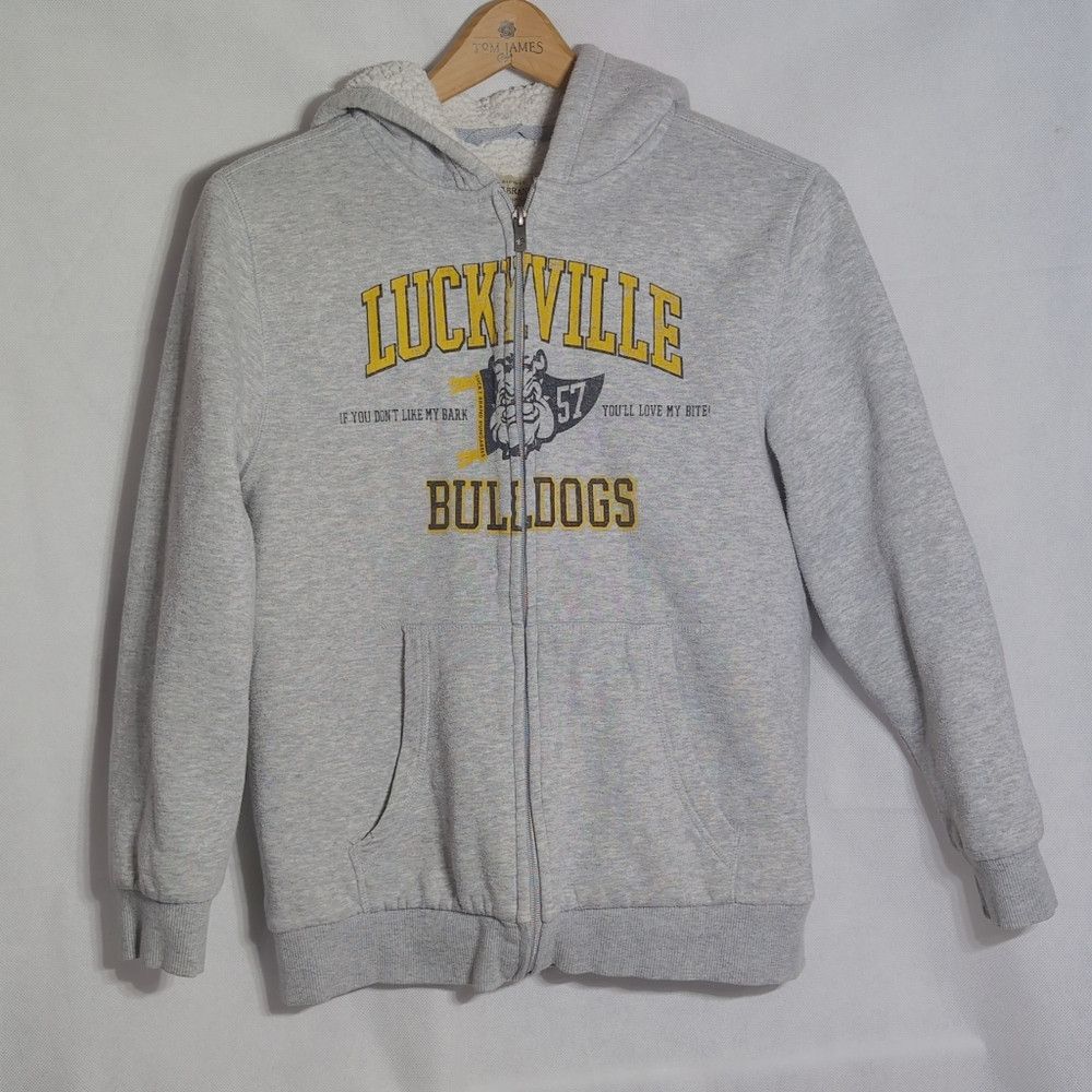 Lucky Brand Lucky Brand Women's Sz L Gray Luckville Bulldogs Hoodie Size L / US 10 / IT 46 - 2 Thumbnail