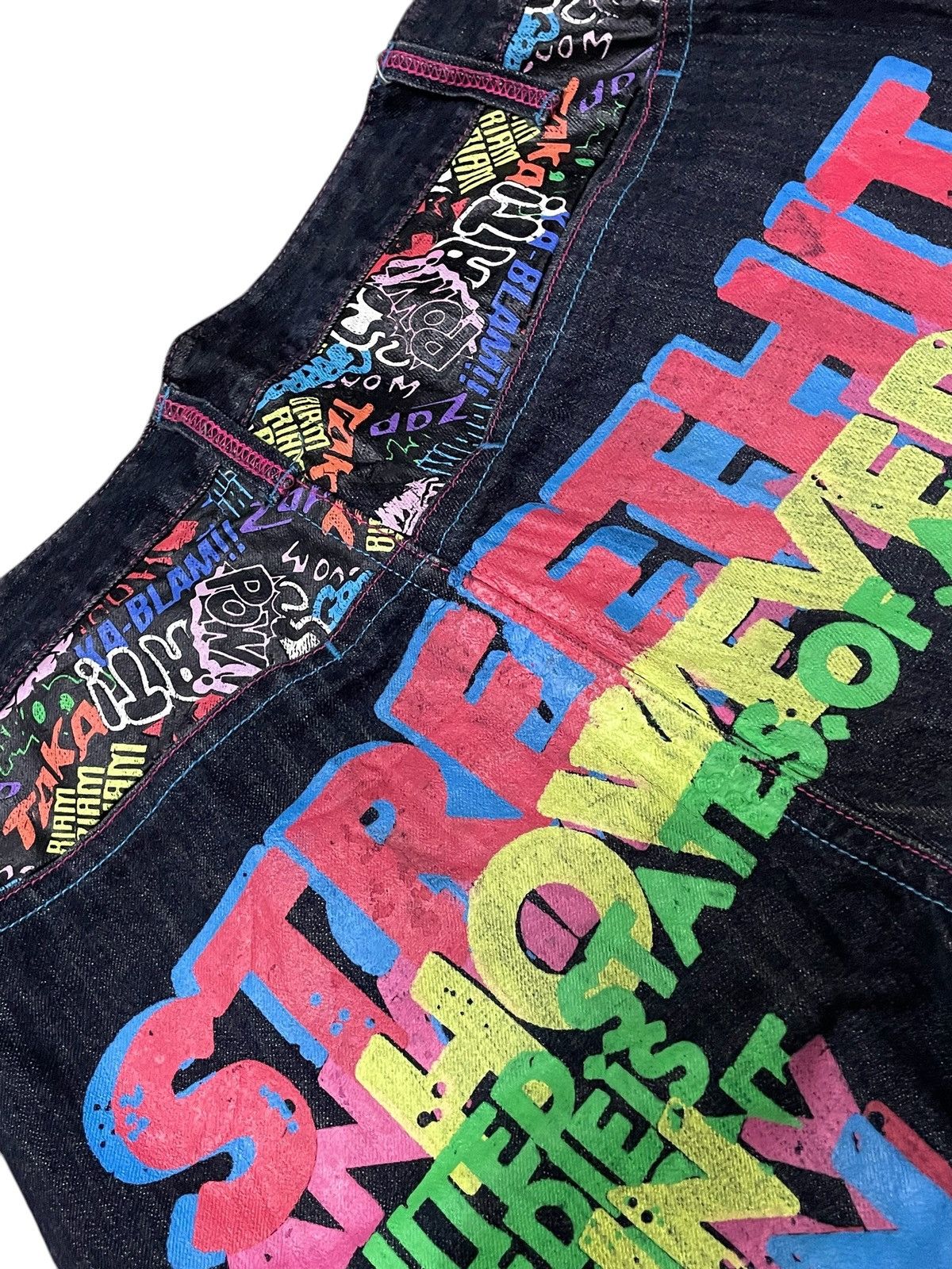 KOJIMA GENES × Red Monkey Clone Devgru Japan Comic Art Evisu Style Loose Jeans Size US 30 / EU 46 - 10 Thumbnail