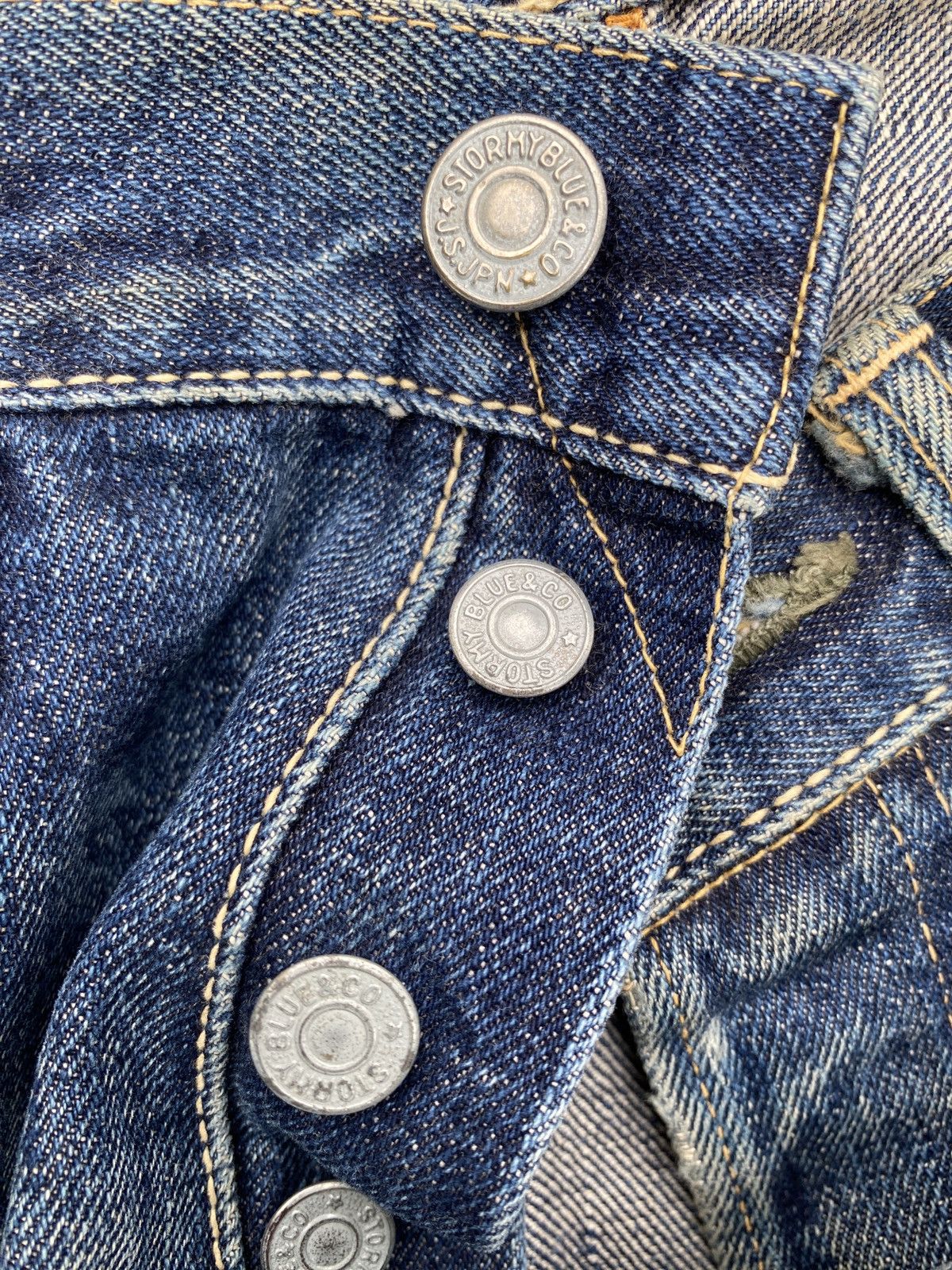 Japanese Brand × Pherrow's Vintage 90’s Pherrows Japan Washed Blue Selvedge Denim Size US 29 - 19 Thumbnail