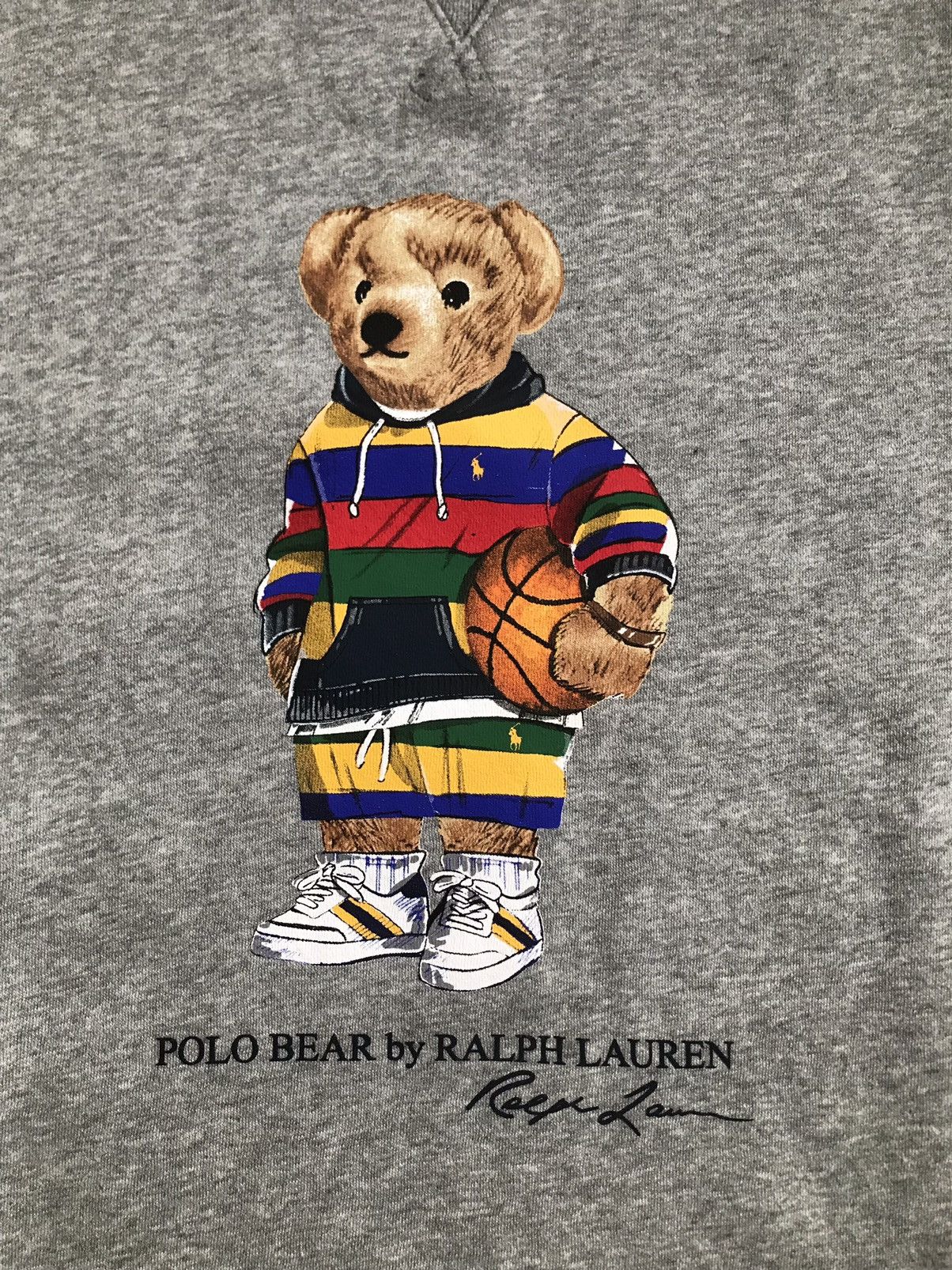 image of Polo Ralph Lauren Polo Bear Crewneck in Grey, Men's (Size XL)