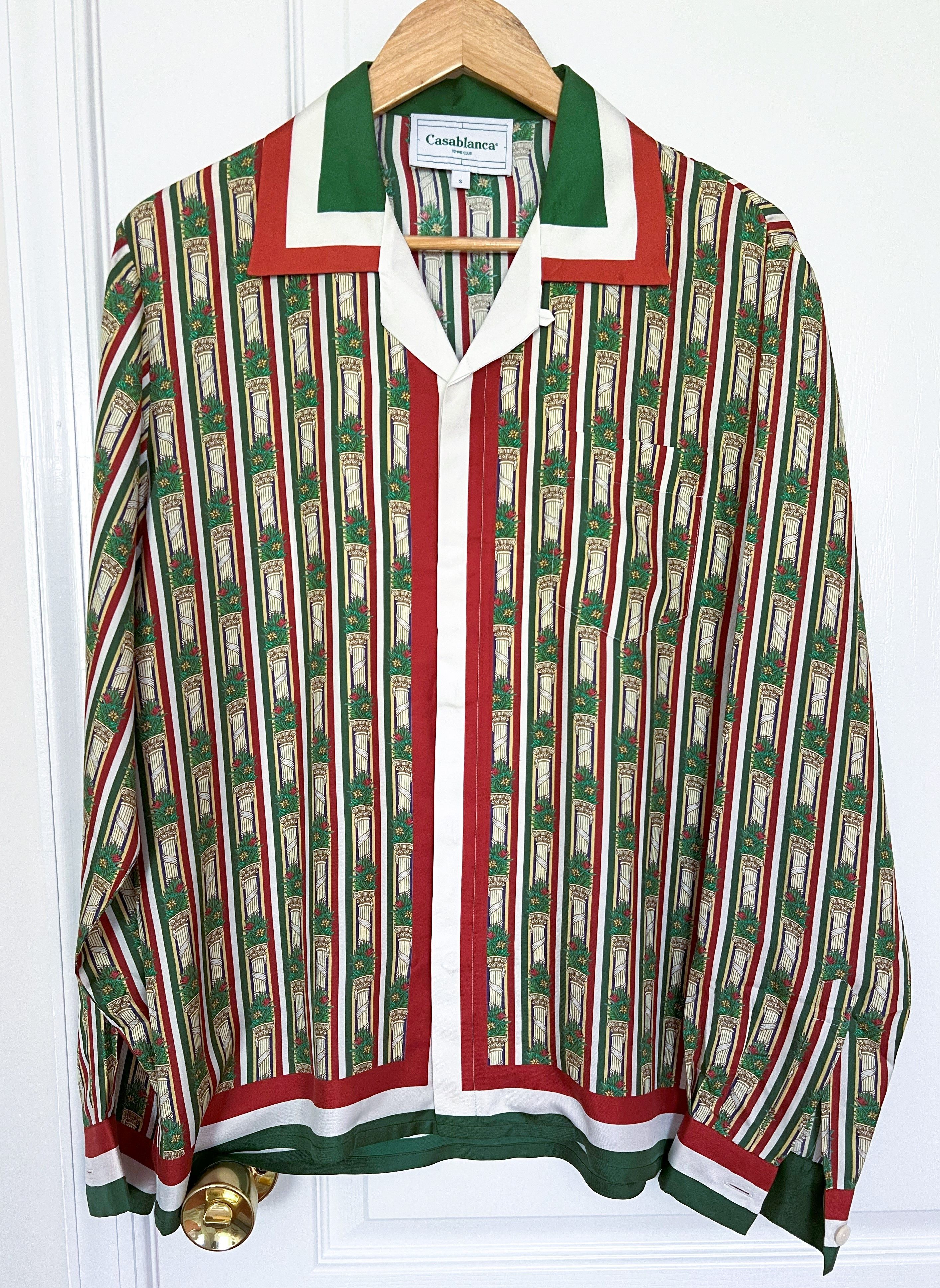 Casablanca Godfather Cuban Collar Long-Sleeve Silk Shirt Size US S / EU 44-46 / 1 - 1 Thumbnail