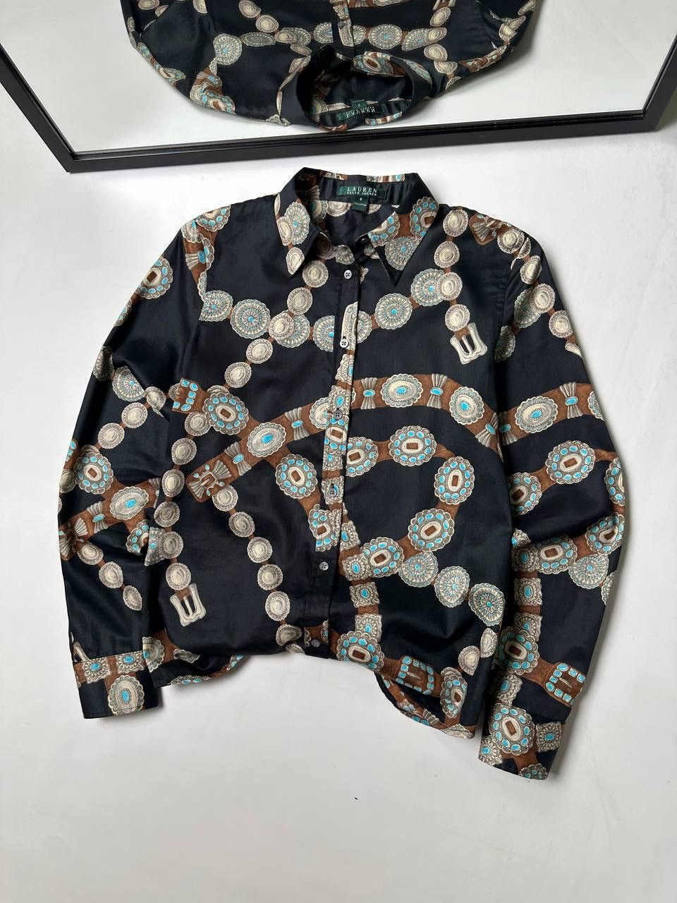 Polo Ralph Lauren Polo Ralph Lauren Full Belt-Printed Shirt Button Up Size S Size S / US 4 / IT 40 - 1 Thumbnail