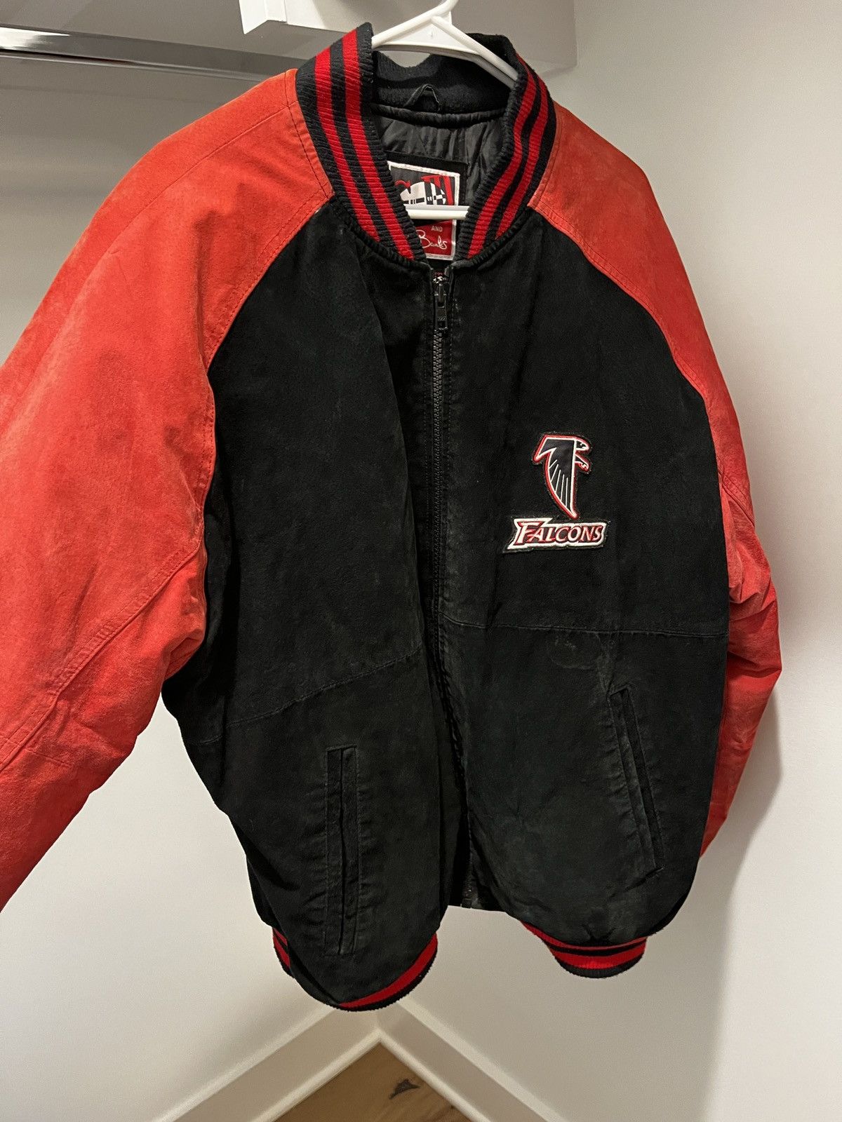 NFL Vintage Wilsons Leather x Carl Banks Atlanta Falcons Jacket Size US XL / EU 56 / 4 - 6 Thumbnail