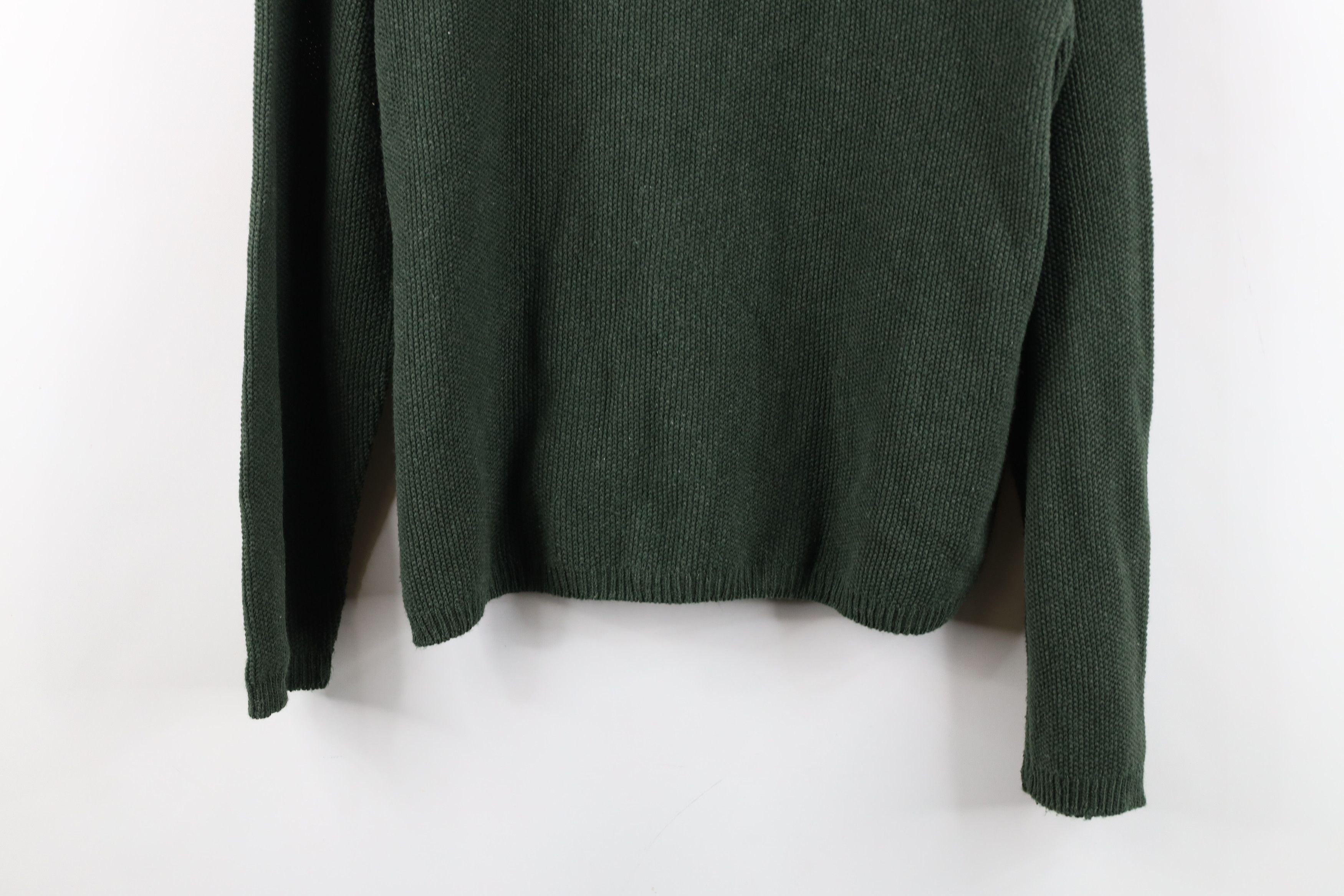 Vintage Vintage 90s Streetwear Thermal Marled Knit Sweater Green USA Size M / US 6-8 / IT 42-44 - 3 Thumbnail