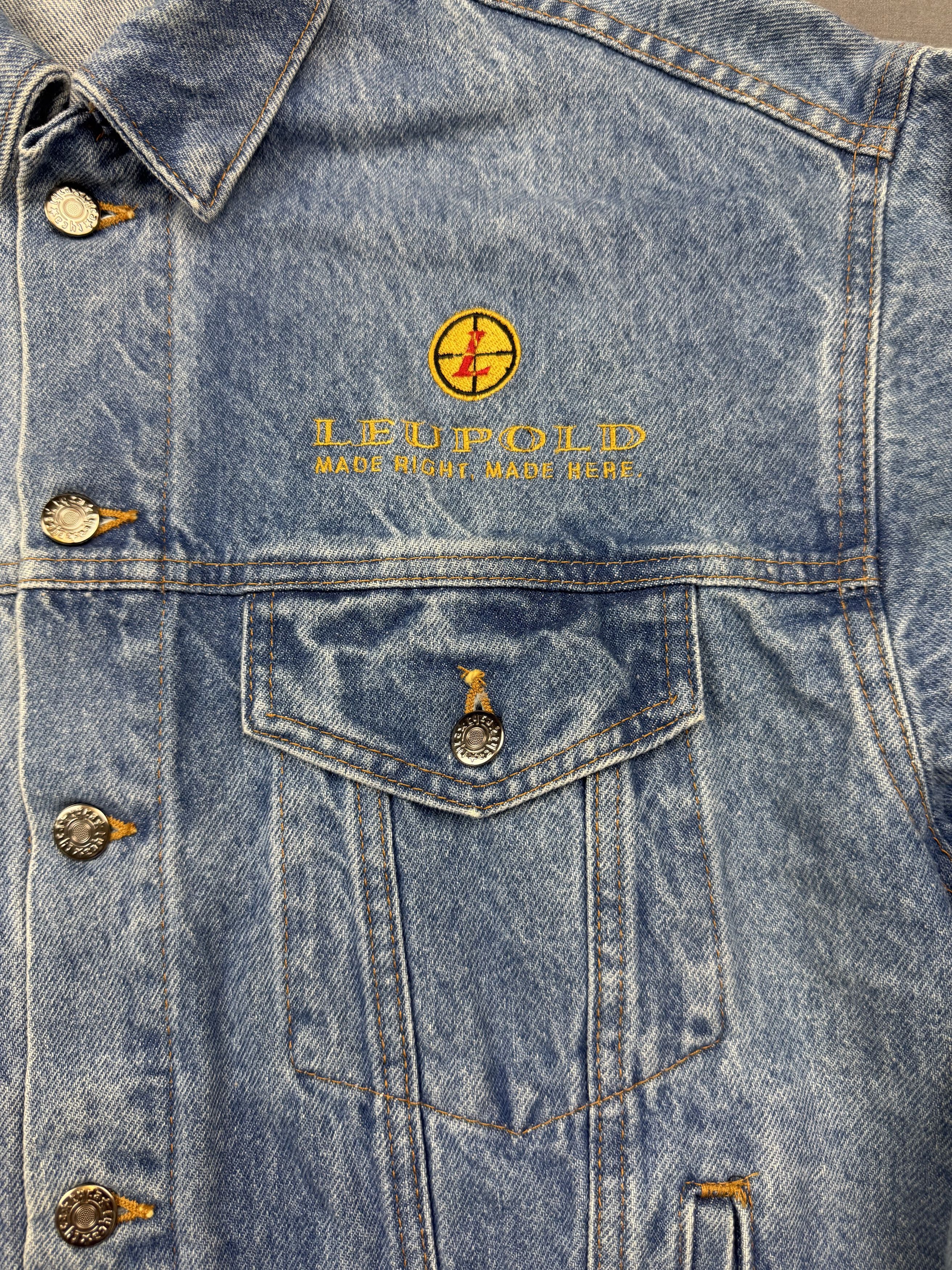 Other Vintage Leupold Optics Embroidered Tyca Denim Jacket Size US S / EU 44-46 / 1 - 2 Thumbnail