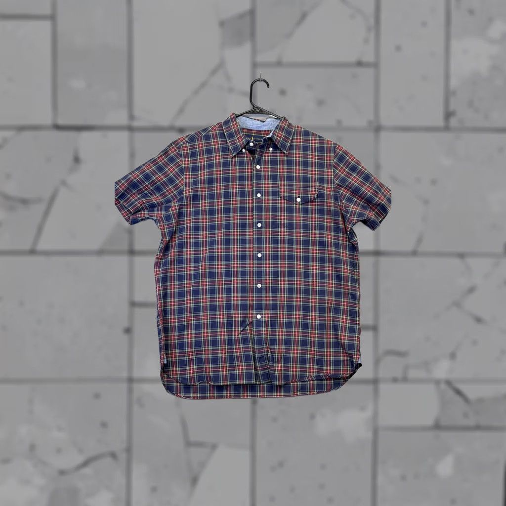 Ralph Lauren Ralph Lauren Shirt Mens Large Blue Red Plaid Short Sleeve Button Up Chest Pocket Size US L / EU 52-54 / 3 - 1 Thumbnail