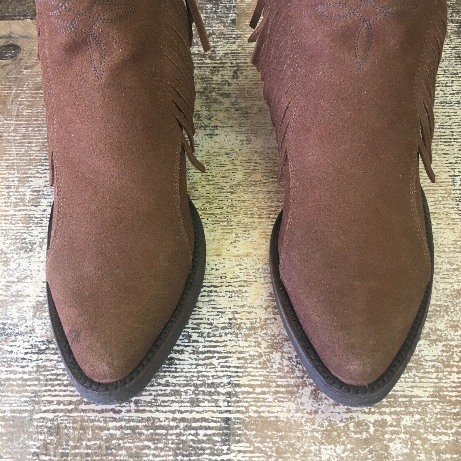 Old Gringo Brown Tassel Ankle Cowboy Boots Womens 7.5 B