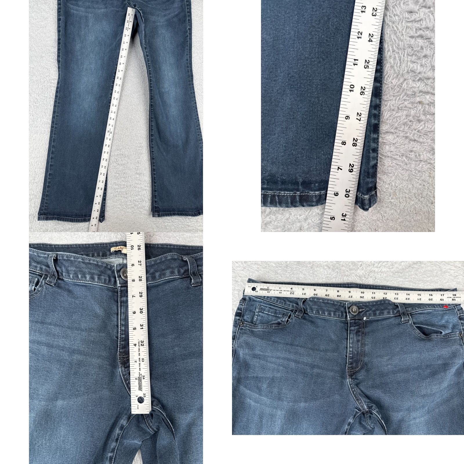 Vintage Cabi Jeans Women 16 Blue Denim Bootcut Regular 36x31 Cotton Blend 5-Pocket Design Medium Wash Stretch Jeans Mens? Size 38" / US 16 / IT 52 - 8 Thumbnail