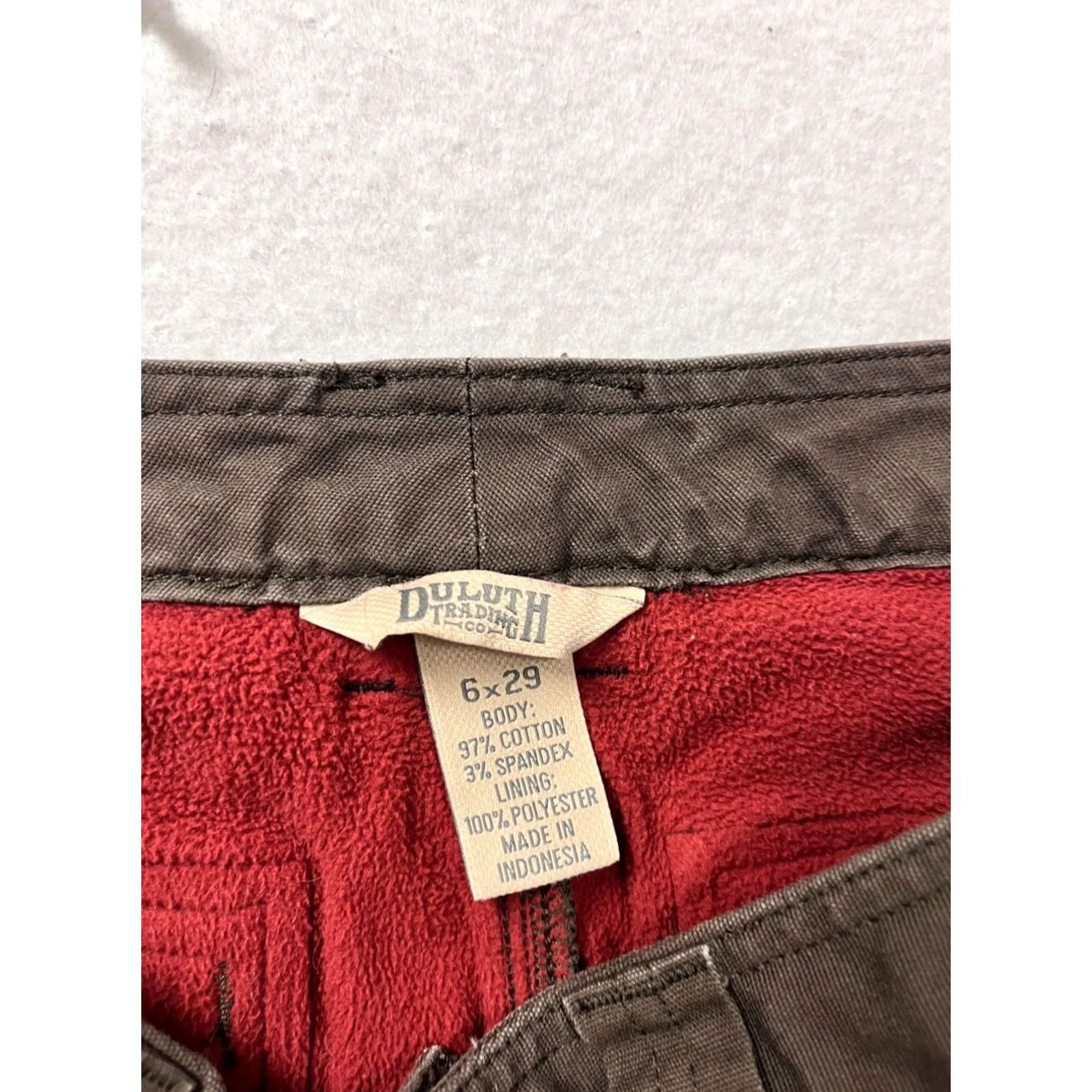 Duluth Trading Company Duluth Trading Co. Brown Fleece Lined Pants 6x29 Cargo Unisex Adults 6 Brown Fleece Lined Pants Mens Womens Size 28" / US 6 / IT 42 - 3 Thumbnail