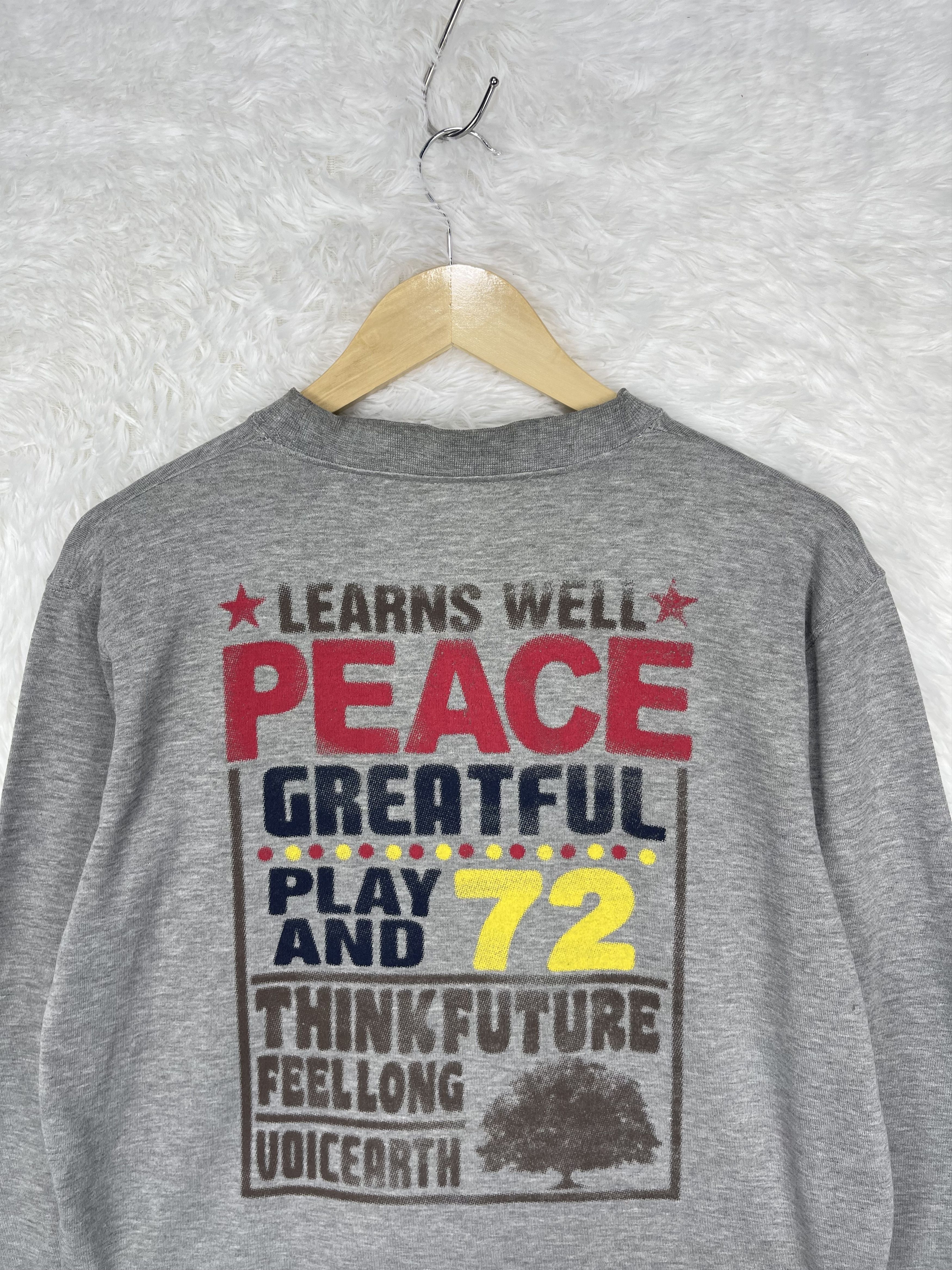 Japanese Brand Vintage 90s Oblo Peace & Future Earth Sweatshirt AS0003 Size US M / EU 48-50 / 2 - 4 Thumbnail