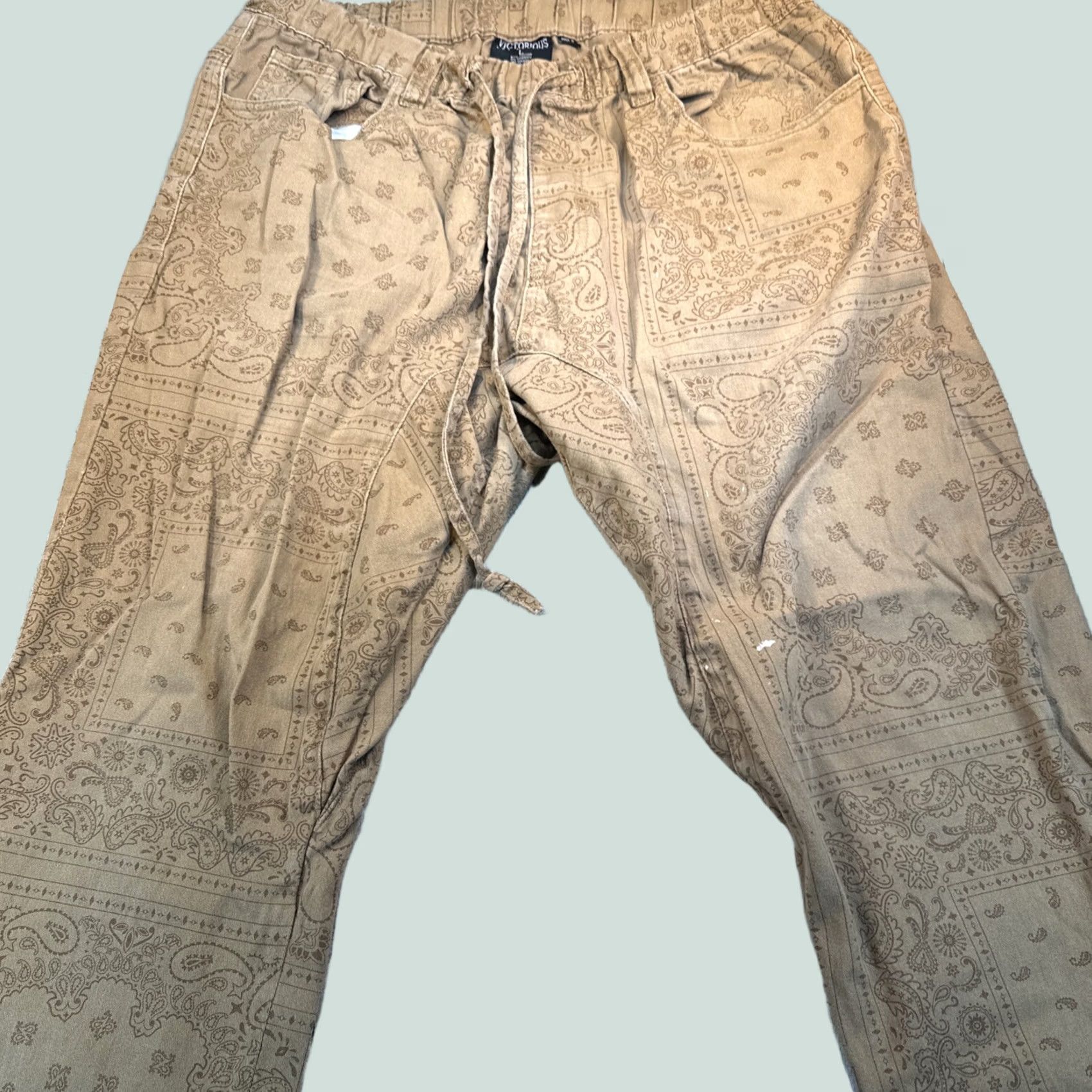 Vintage VICTORIOUS Los Angeles Jogger Pants Men L Black Five Pocket Angel Stars Activewear Size US 33 - 1 Thumbnail