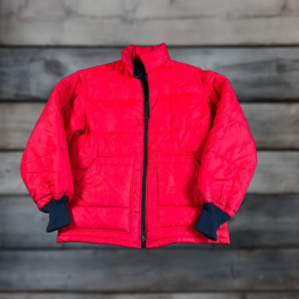 Vintage VTG 80s Puffer Jacket Adult Medium Red Navy Thalor? Size US M / EU 48-50 / 2 - 1 Thumbnail