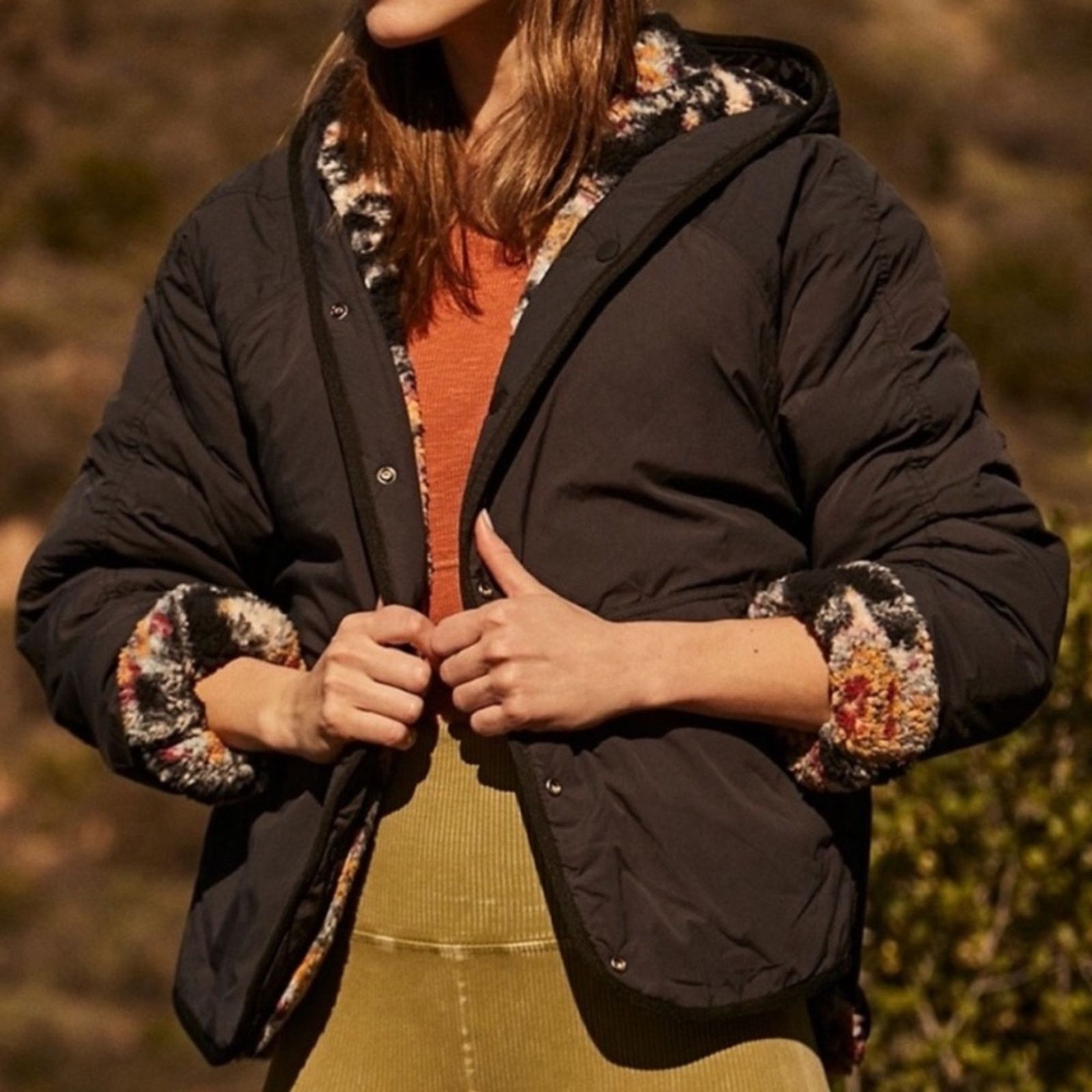 Free People Free People Movement Elevation Jacquard Reversible Jacket Size L / US 10 / IT 46 - 3 Thumbnail