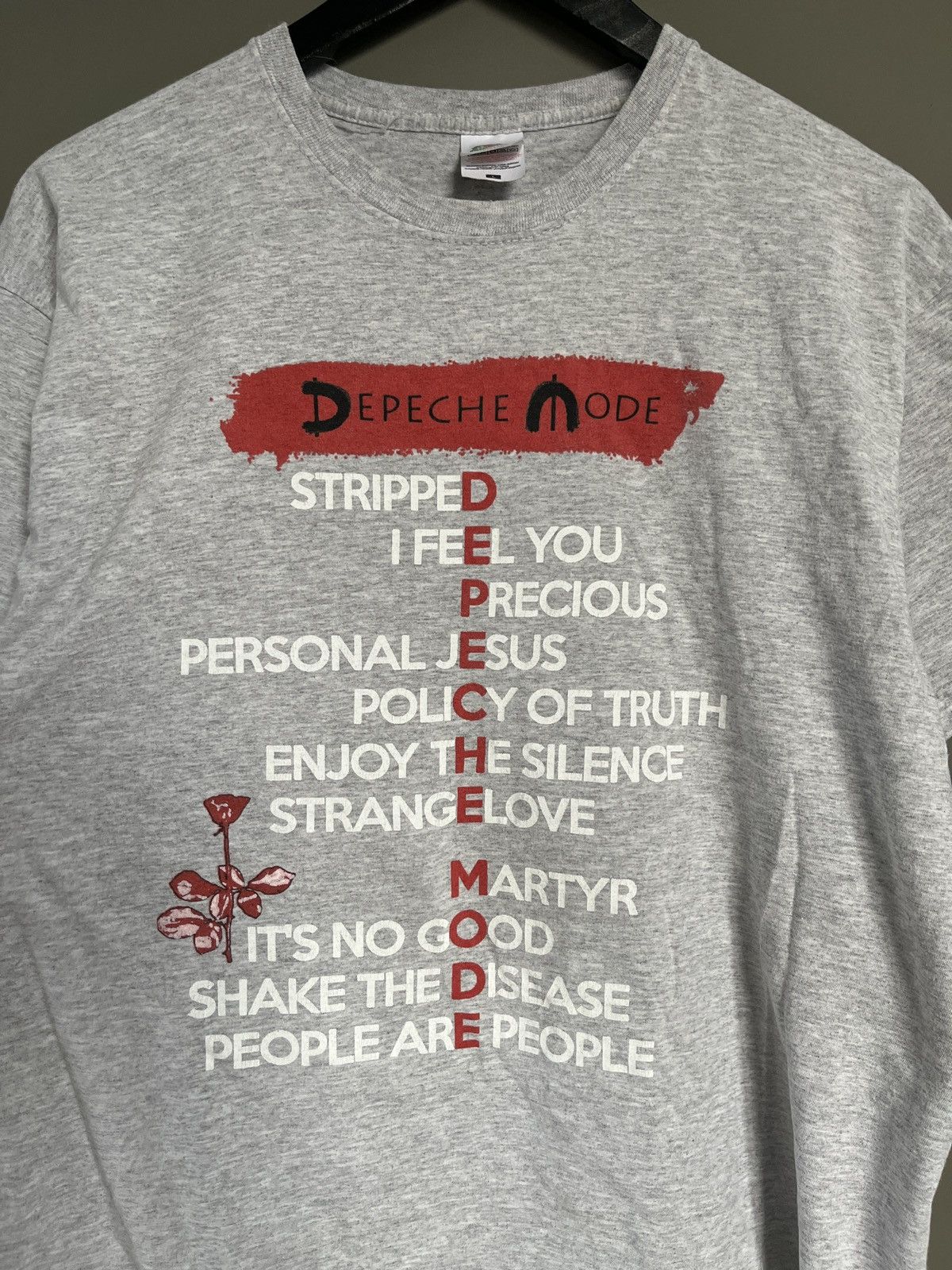 Vintage Depeche Mode All Hits Vintage Gray T-shirt Size US L / EU 52-54 / 3 - 5 Thumbnail