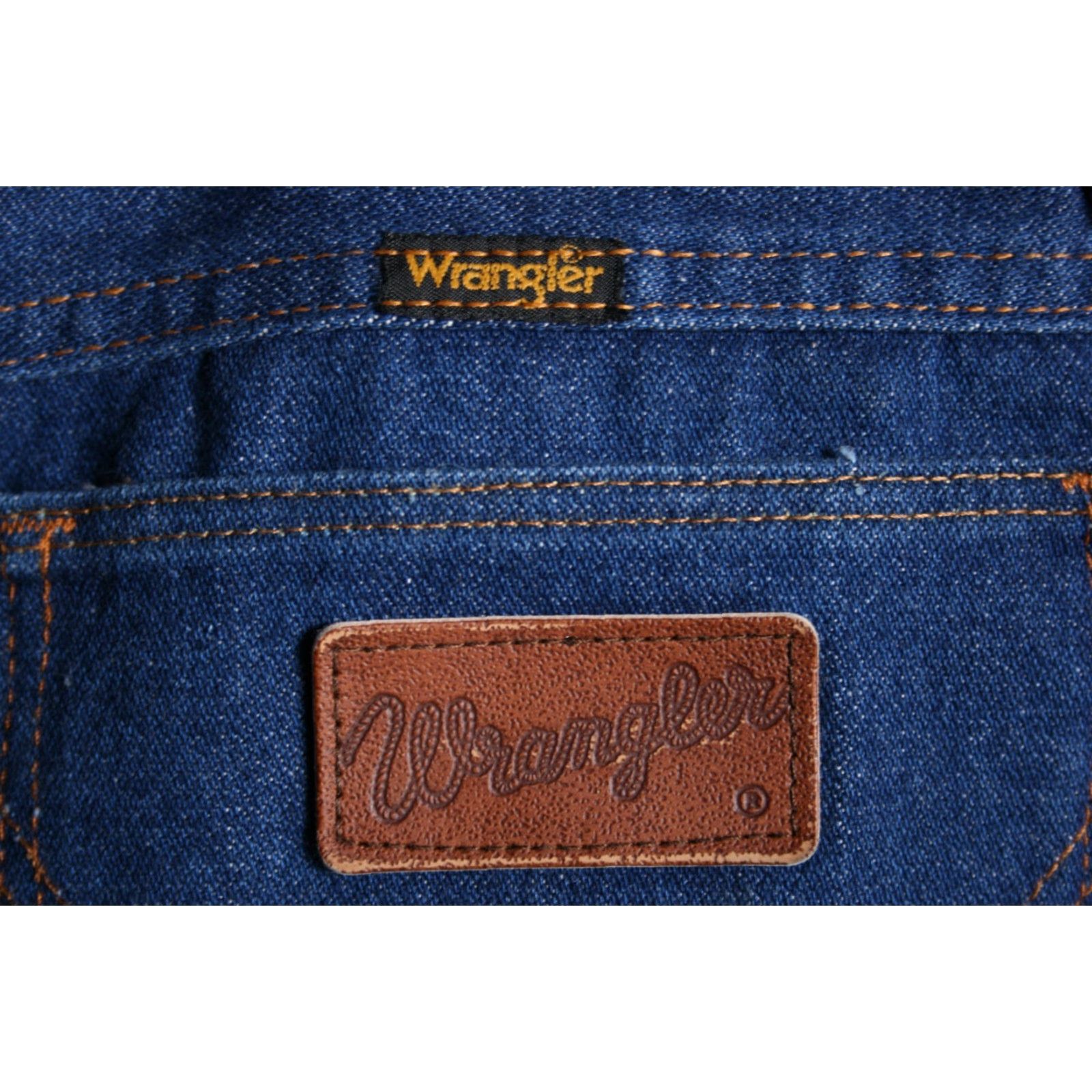 Wrangler VINTAGE Wrangler Slim Fit Straight Leg Jeans - 28x35 - Made in USA - Blue - Denim - Mens - 28x35 - Zip Closure Size US 28 / EU 44 - 6 Thumbnail