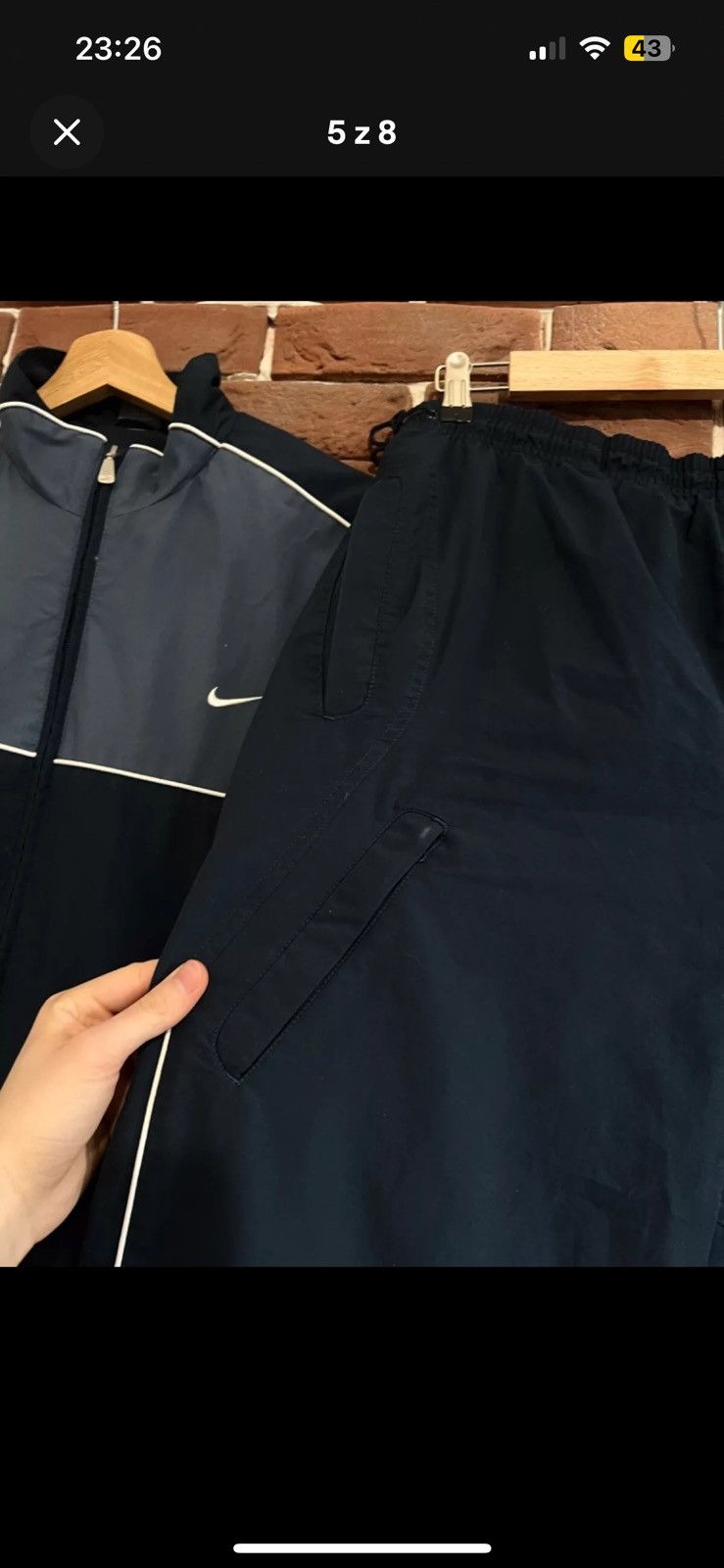 Nike Rare 00s Vintage Y2K Nike Swoosh Logo Tracksuit Set Jacket Size US XXL / EU 58 / 5 - 5 Thumbnail