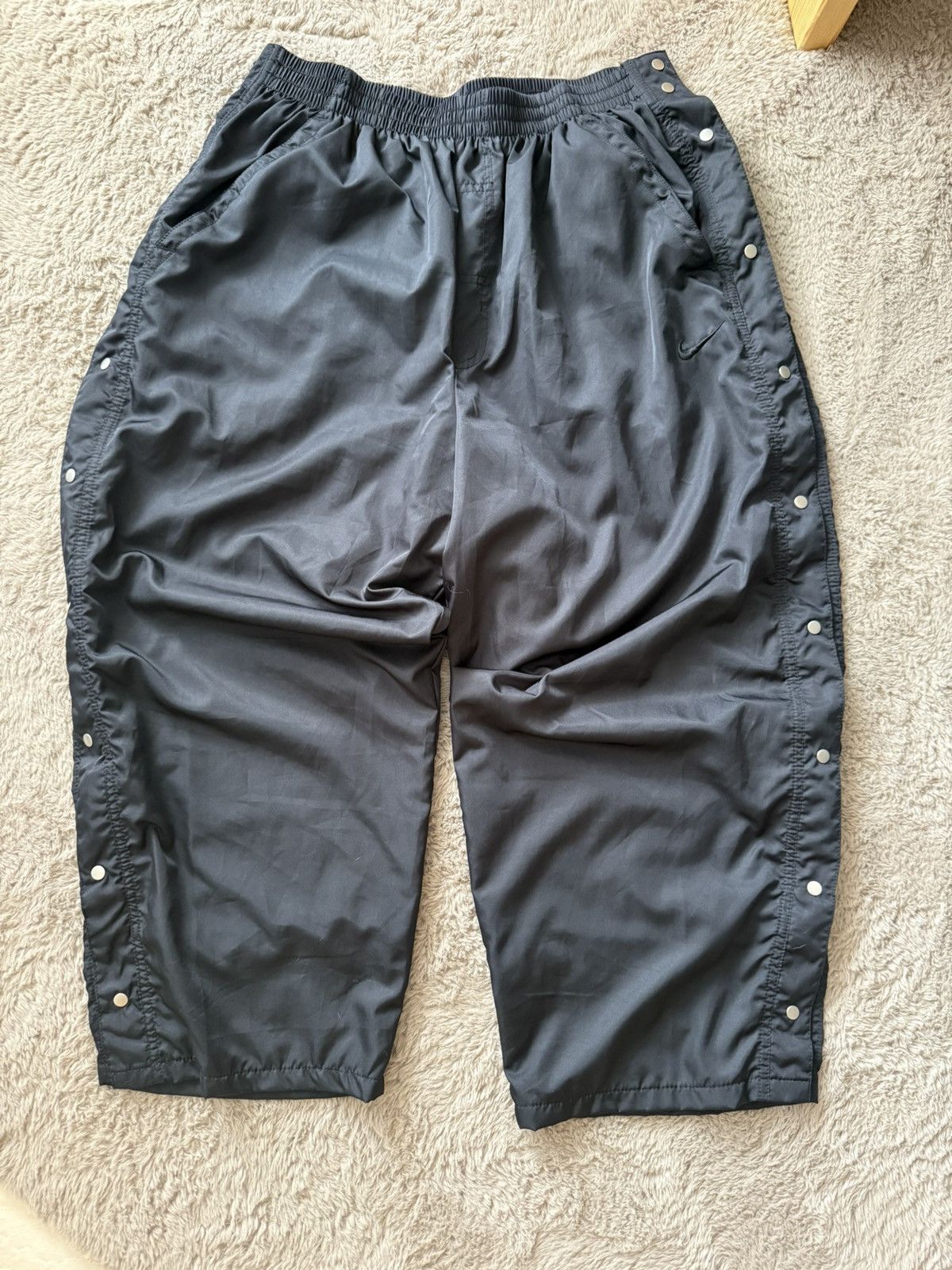Nike Vintage Nike Tearaway Track Pants Black – Made in Thailand Size US 37 - 1 Thumbnail