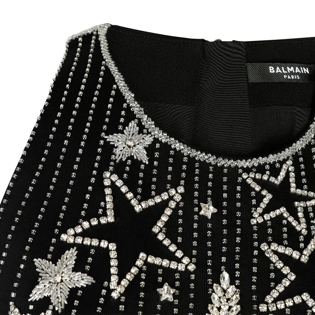 Balmain o1y0525 Mini Dress in Black Size M / US 6-8 / IT 42-44 - 2 Thumbnail