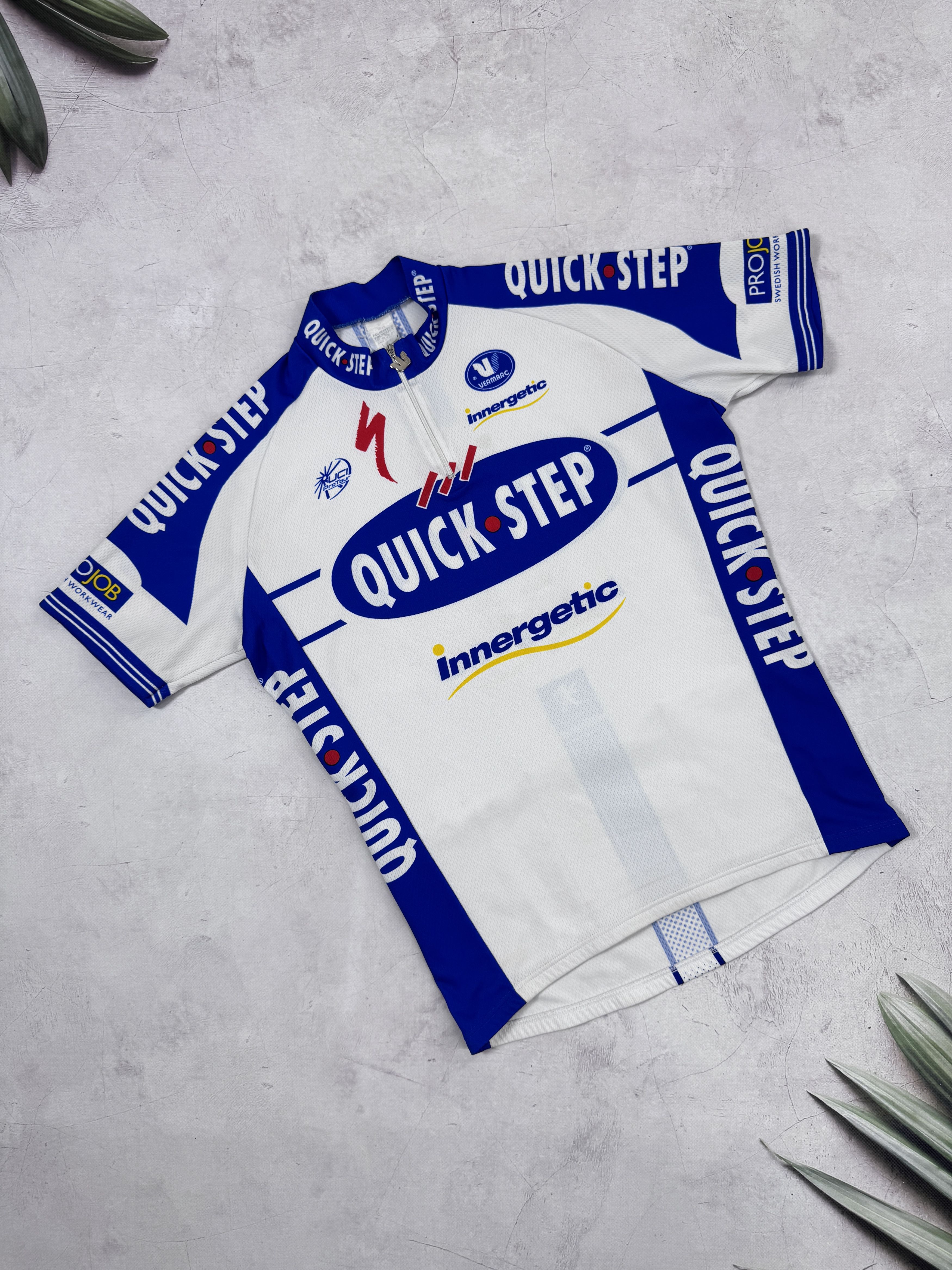 Sports Specialties Vintage Vermarc Quick Step Innergetic Peugeot Cycling Jersey Size US L / EU 52-54 / 3 - 1 Thumbnail